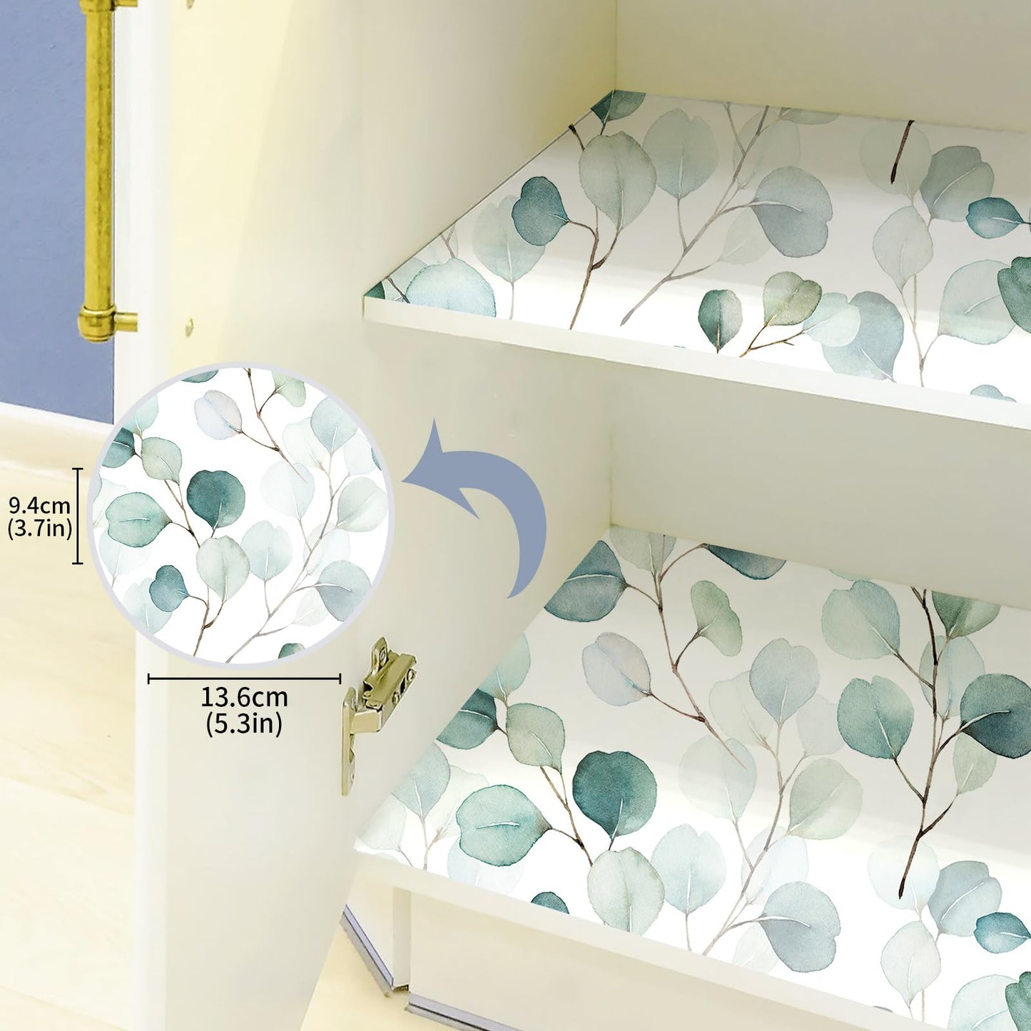 HAOKHOME Adhesive Shelf Liner Dresser Leaf Contact Paper for countertops
