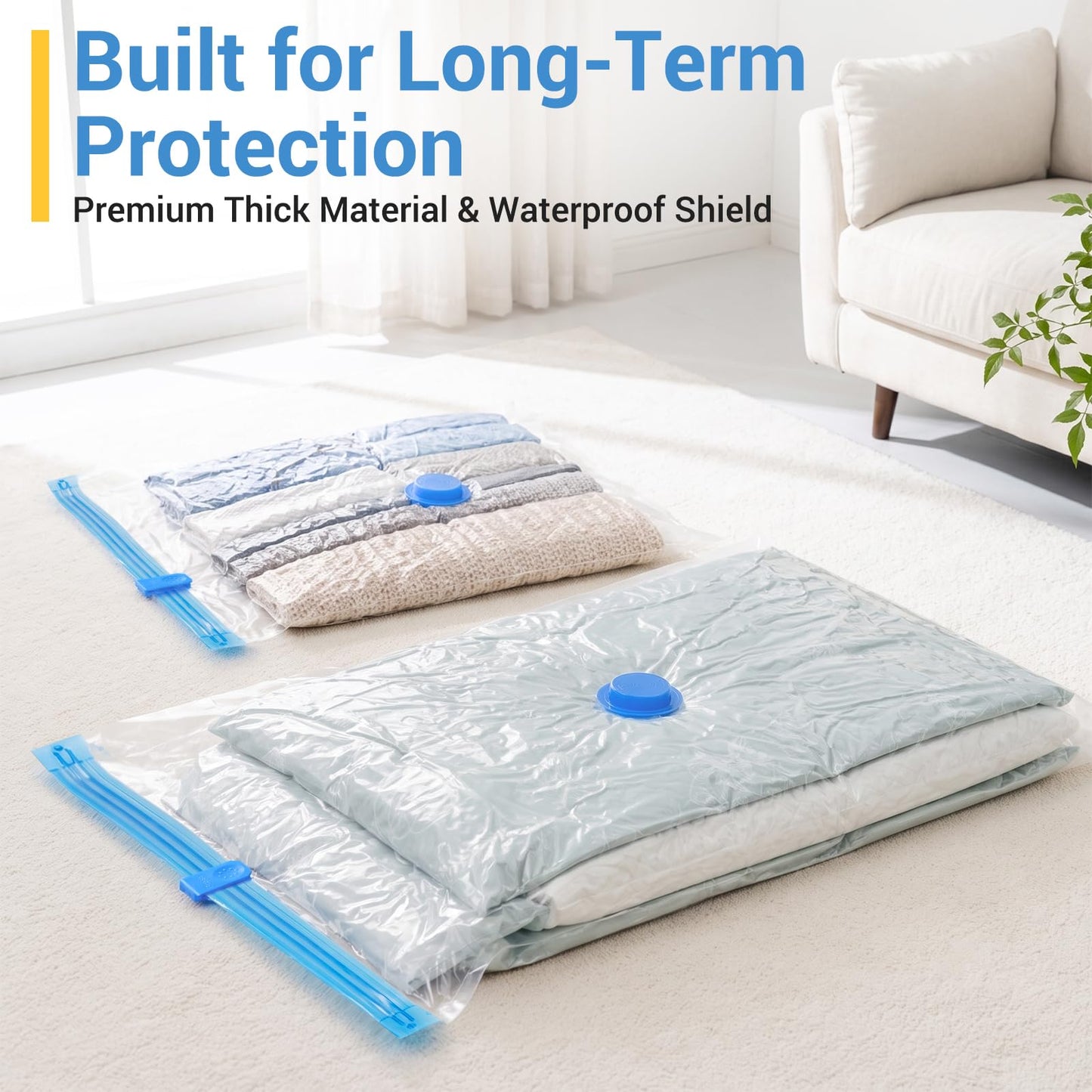 Fygrip 80% Space Saver Vacuum Storage Bags with Hand Pump, 10 Jumbo