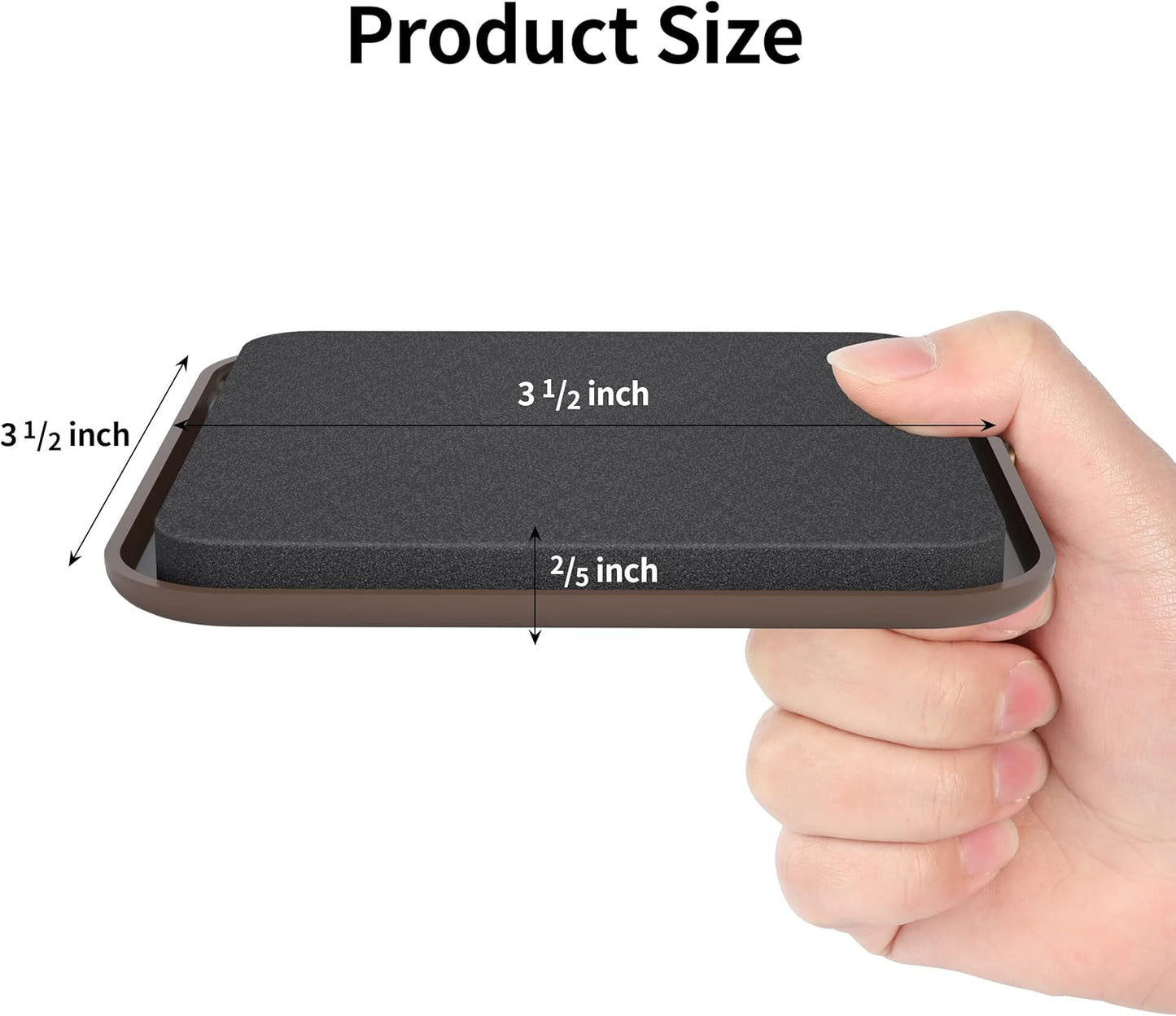 Furniture Sliders, 20 pcs-3 1/2” Square Brown Furniture Sliders for Carpet, Heavy Duty Furniture Movers Sliders, Reusable Furniture Moving Pads, Floor Protectors for Carpet