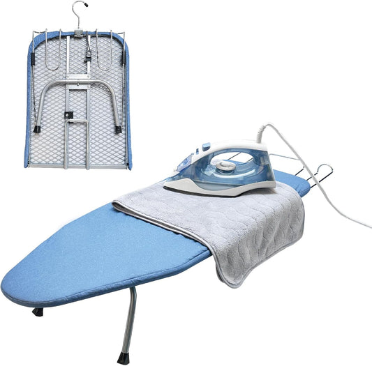 Metal Foldable Tabletop Ironing Board with Iron Rest, Portable Ironing Board Small with Heat