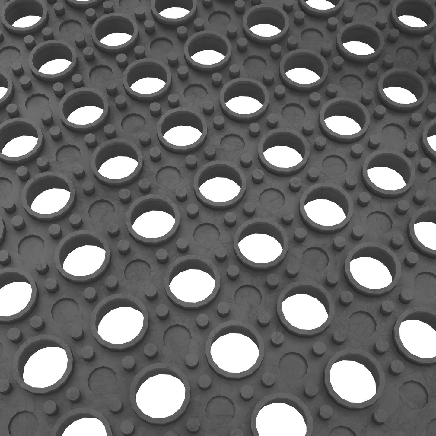 Ottomanson Heavy Duty Rubber Floor Mat – Non-Slip, Waterproof, Easy to Clean – Anti-Fatigue Mat for