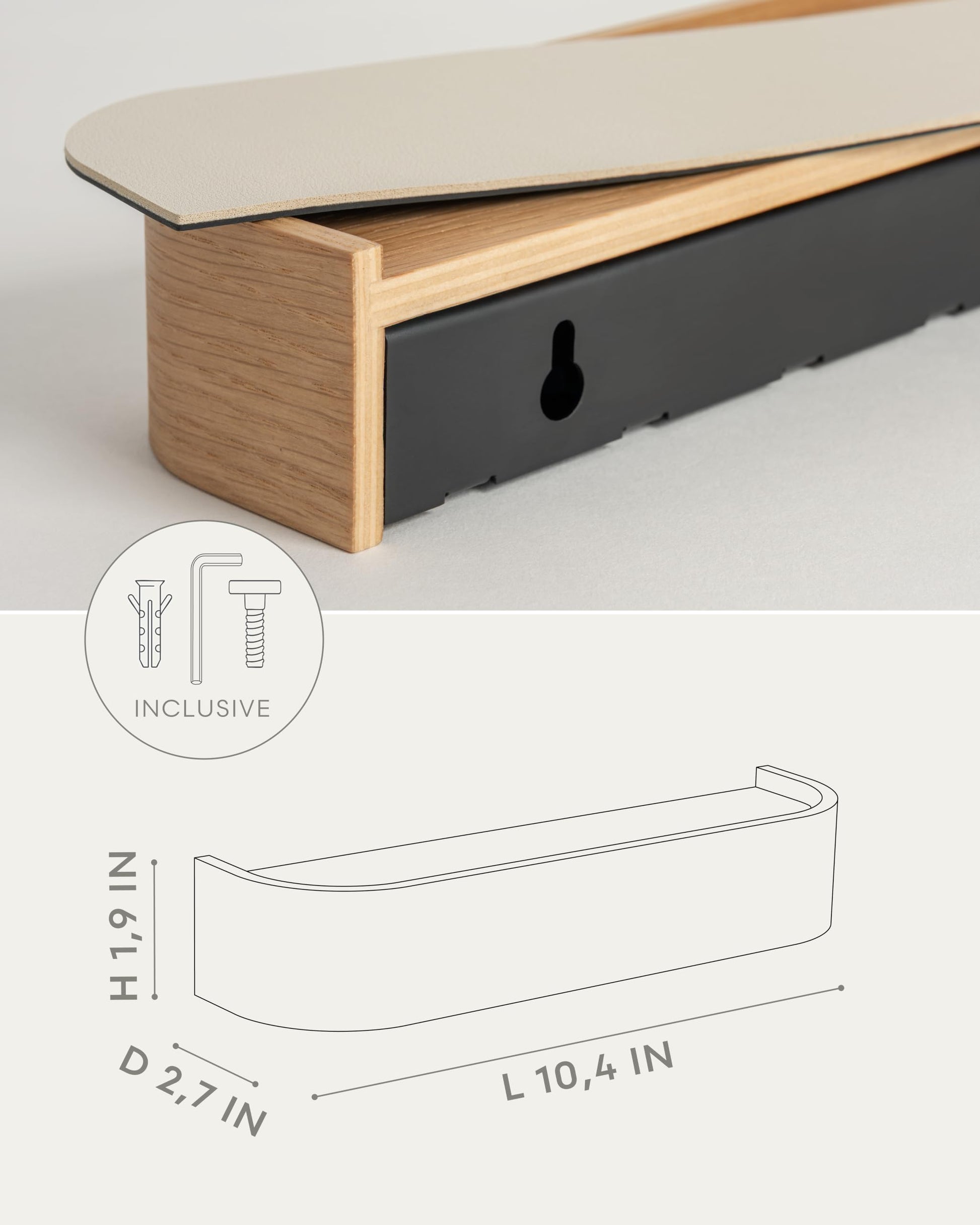 Kazai. Key Holder 'Toke' | Minimalist Key Hook Design from Berlin | Modern Key Holder Wall Mount