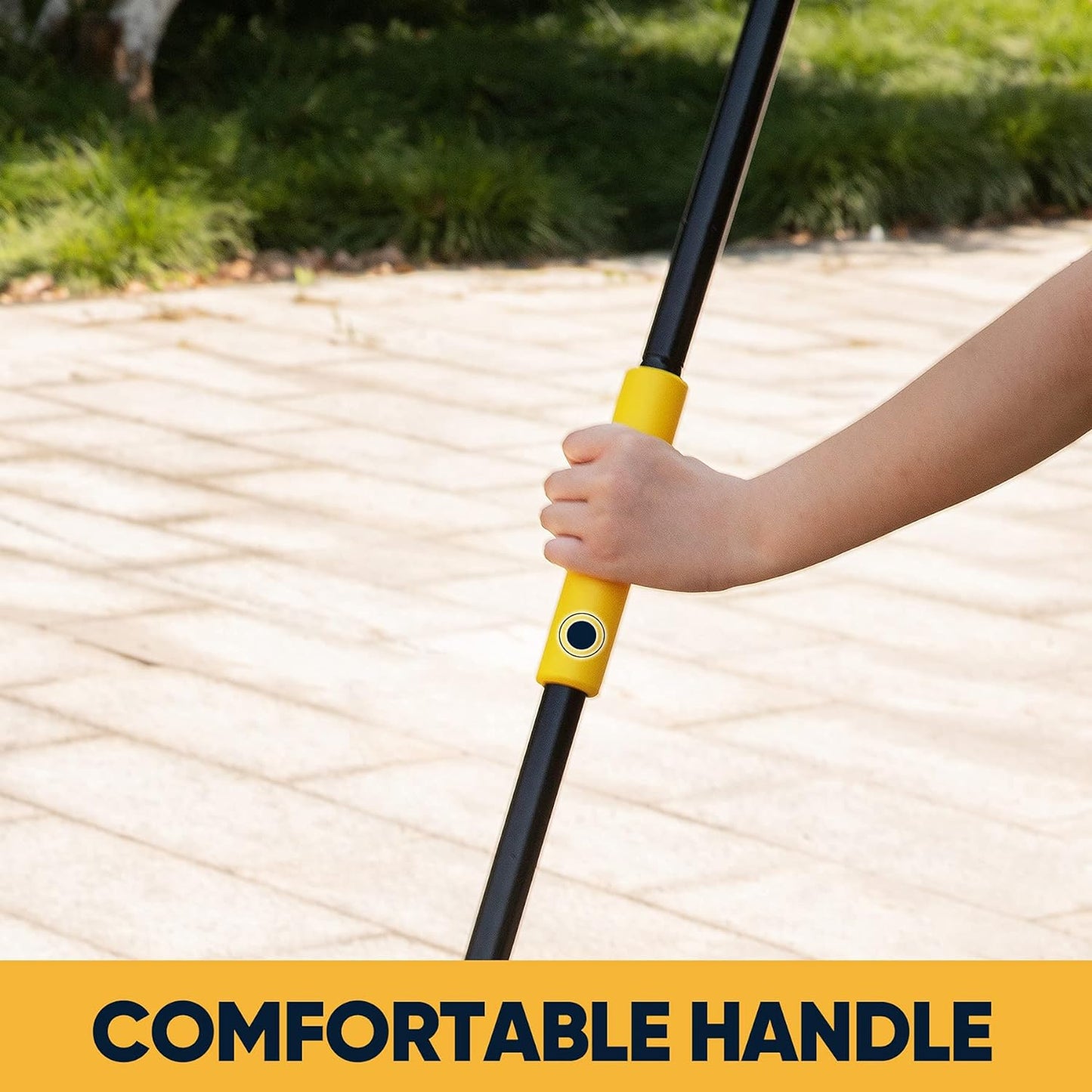Yocada Heavy-Duty Broom Corn Broom Outdoor Commercial Indoor for Courtyard Garage Lobby Mall Market Floor Home Office Leaves Stone Dust Rubbish 59.8inch