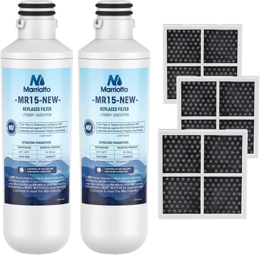 MARRIOTTO Water Filter LT1000PC Replacement for Refrigerator and LT120F ADQ73334008 Fresh Air