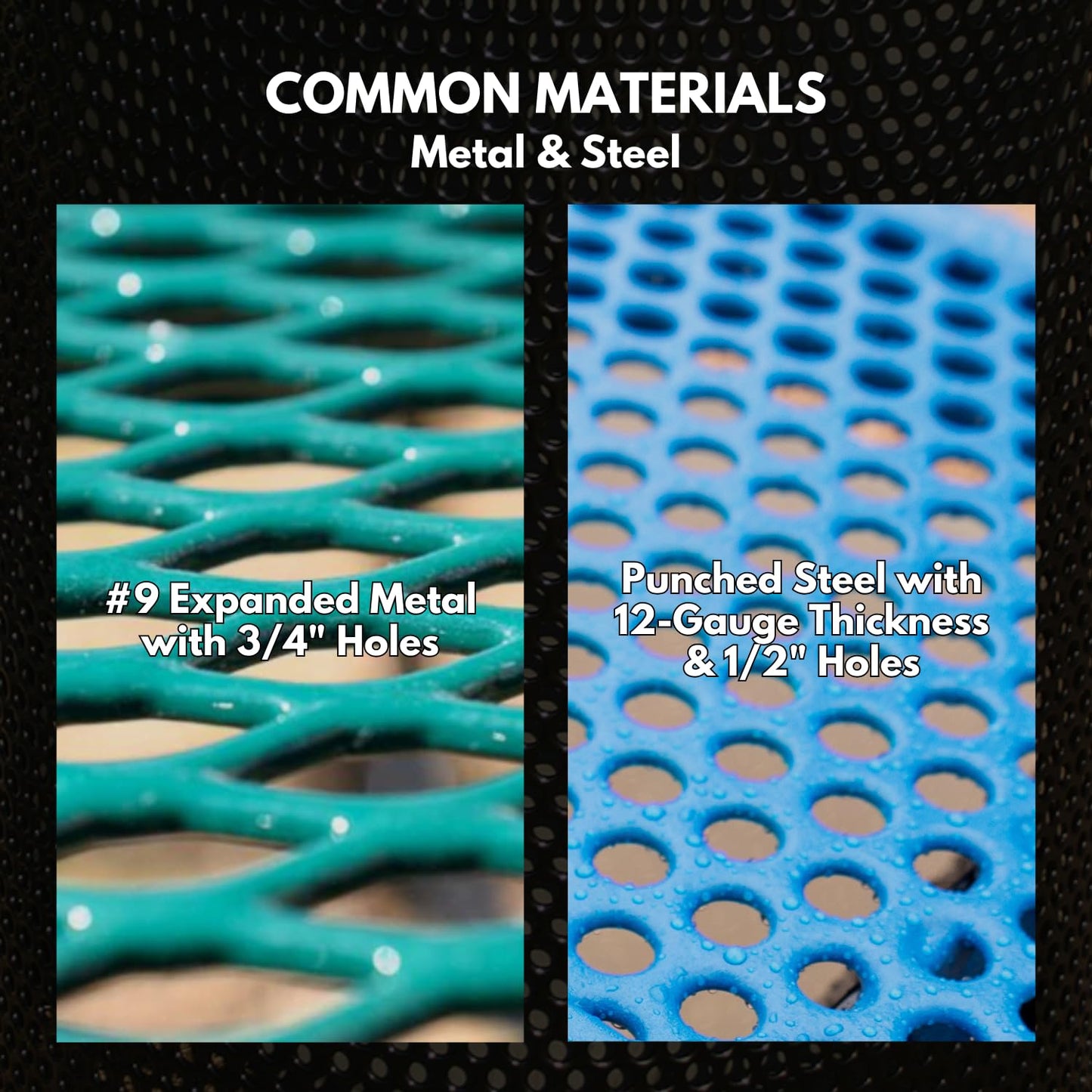 COATEDOUTDOORFURNITURE 32-Gallon Heavy-Duty Expanded Metal Round Trash Receptacle, Commercial Outdoor Waste Bin with Liner & Dome Lid – Made in America (Textured Yellow)