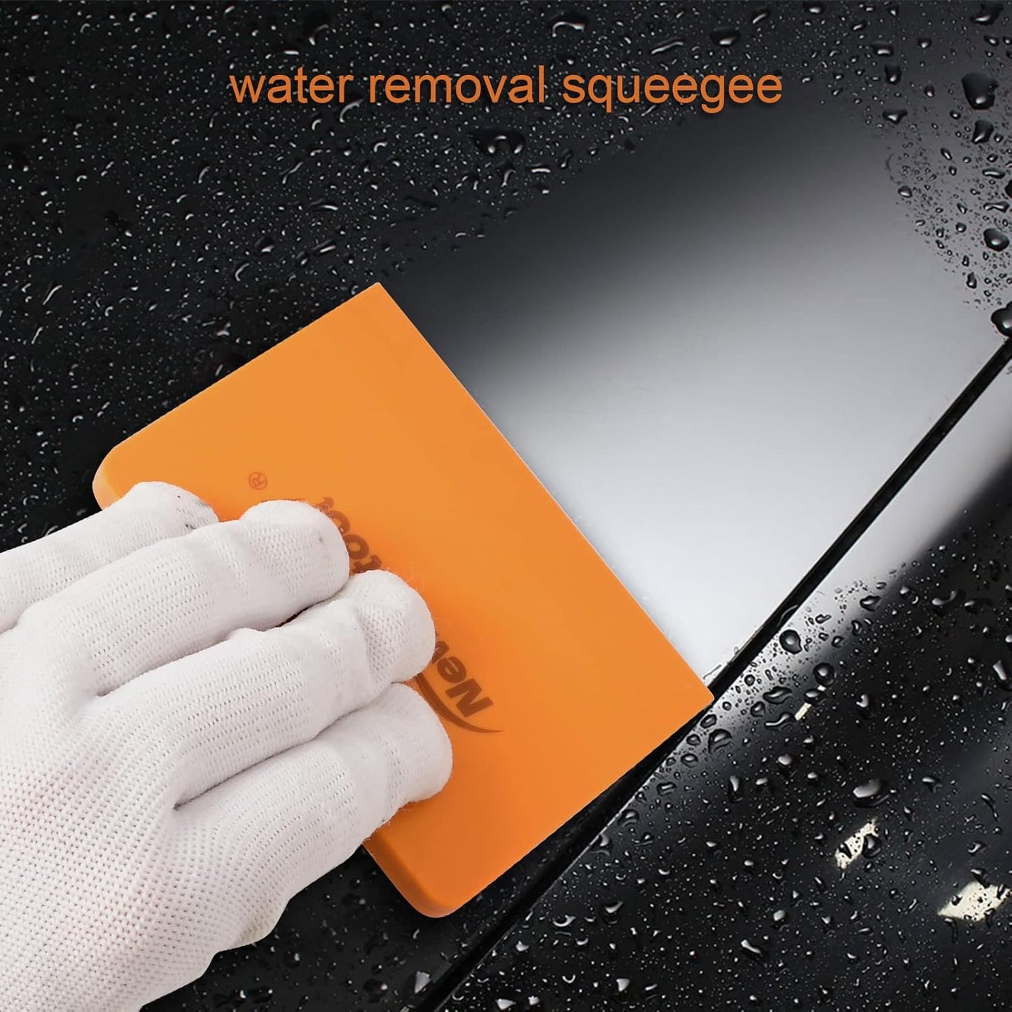 NEWISHTOOL Soft Silicone Small Squeegee for Vinyl, 2 PCS PPF Tools Window Tinting V-Blade Scraper for Window Film Application, Car Paint Protective Film Installation & Water Removal