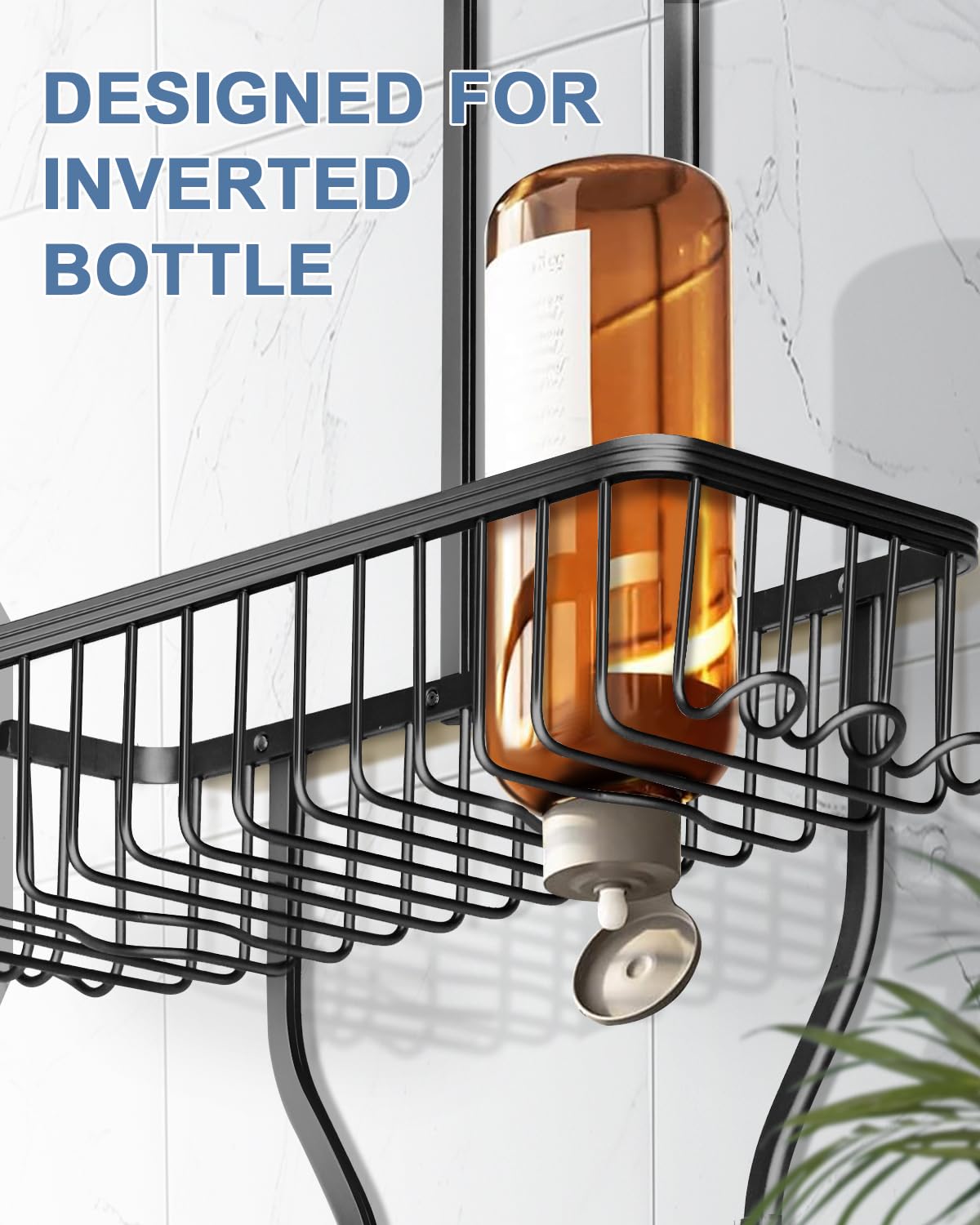 MSAICOE Shower Caddy Hanging - Never Rust Shower Hanging Organizer - Aluminum Over the ShowerHead