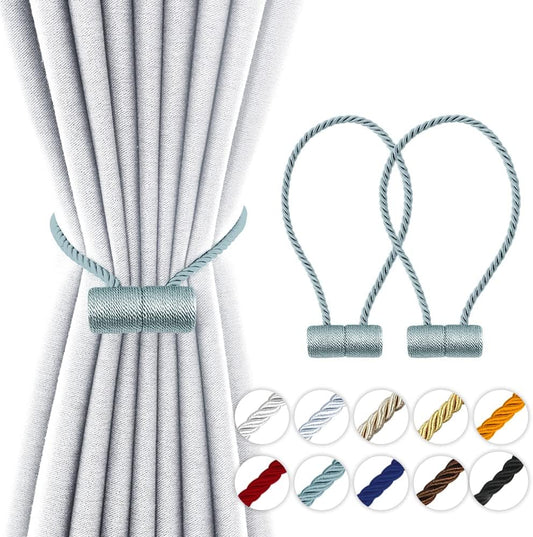 18 Inch Strong Magnetic Curtain Tiebacks, Curtain Holdbacks Modern Upgrade Strong 2021 New Twisted
