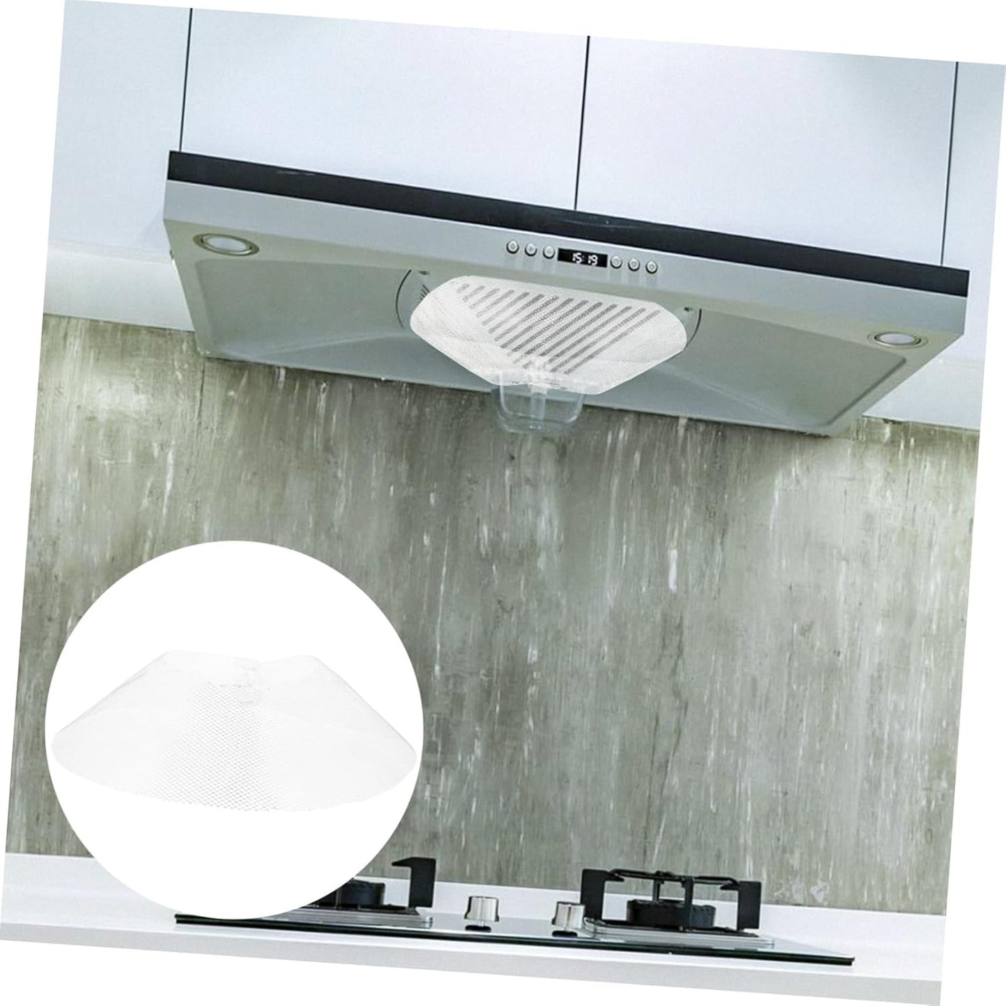 TEHAUX 10PCS Durable Range Hood Filters Bowl Shape Cooker Hood Accessories Kitchen Exhaust Fan Replacement Mesh Filter