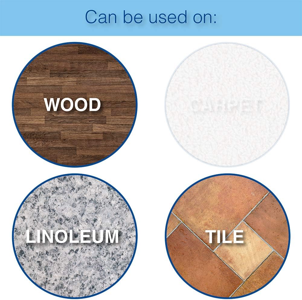 SoftTouch 2 1/2" Square Reusable Carpet Bottom Furniture Caster Cups to Protect Hardwood, Tile or Laminate Floors, Brown/Gray (12 Pack)