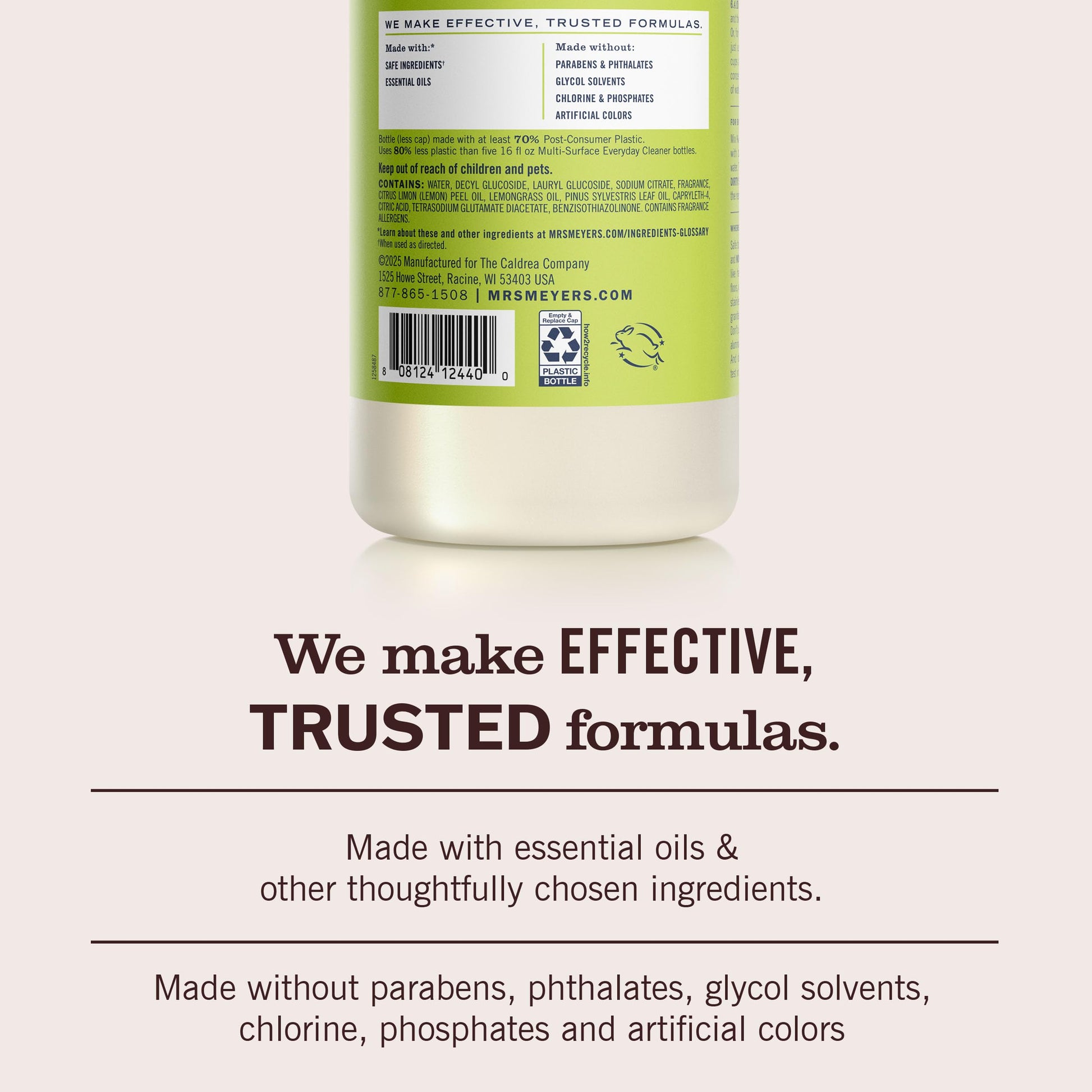 MRS. MEYER'S CLEAN DAY Multi-Surface Everyday Concentrate, Lemon Verbena Scent, 32 Fl Oz Bottle - 2