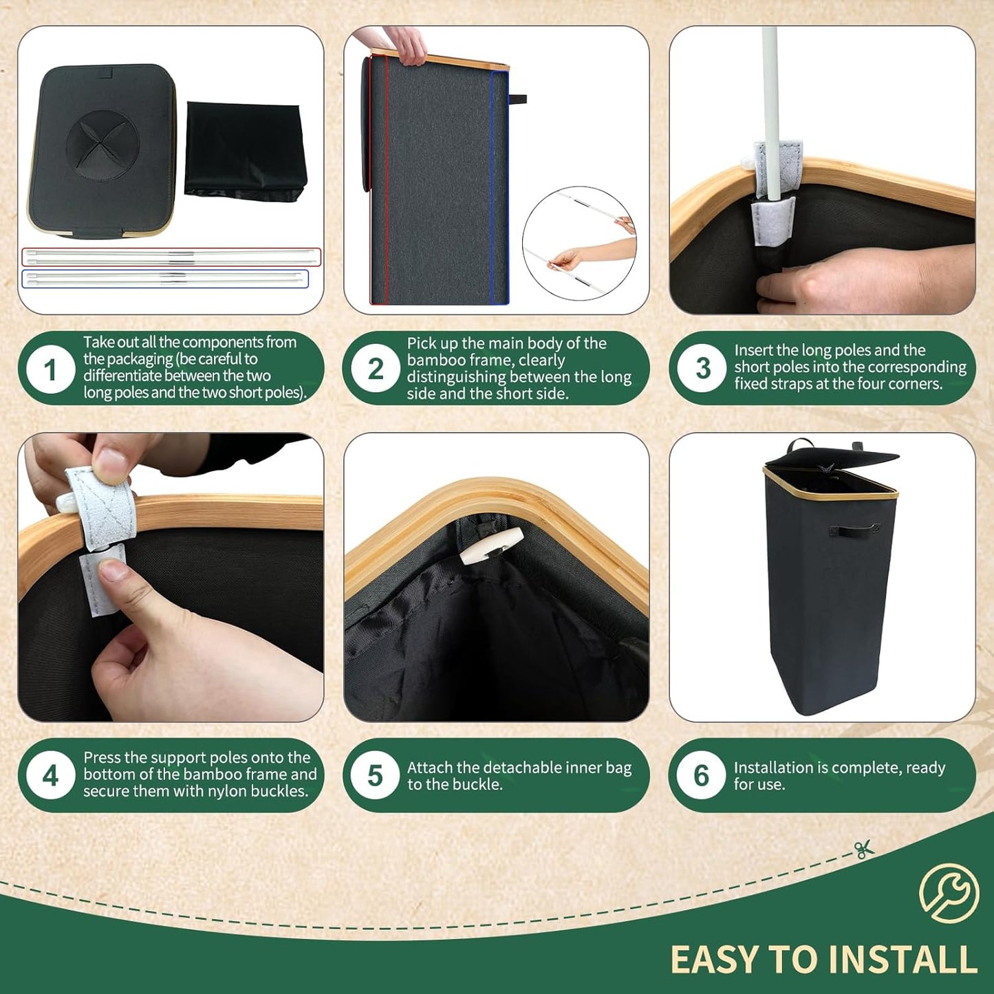 Recycling Bin for Kitchen Indoor Home 26 Gallon, 100L Recycle Bin with Removeable and Reusable Inner Bag, Recycling bin with lid for Bottles Cans Glass Plastice Cartons (Dark Gray)