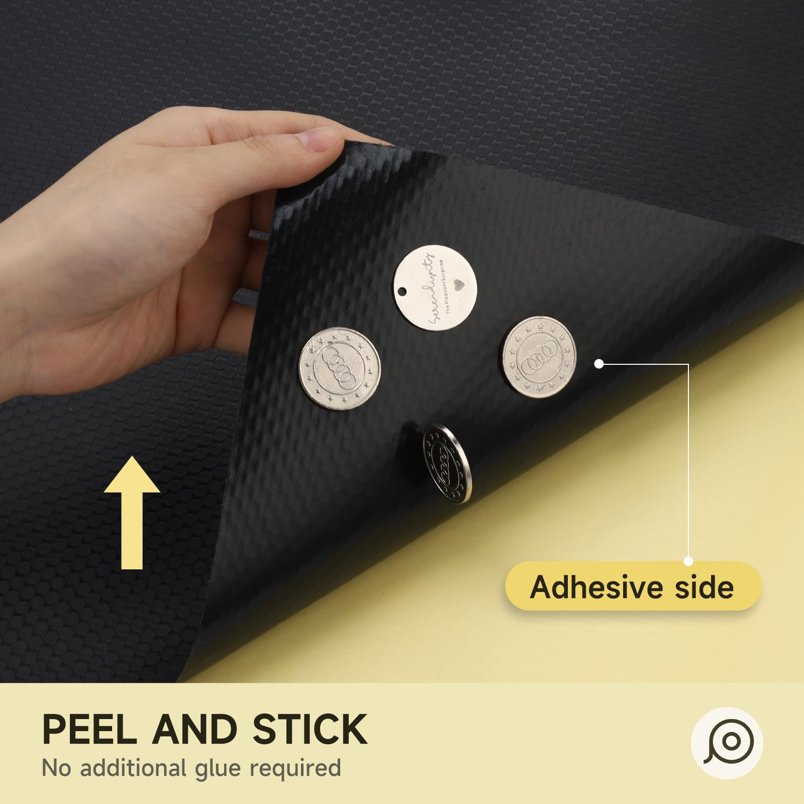 WochiTV Adhesive Shelf Liner 11.8 X 59 Inches Peel and Stick Kitchen Liner for Cabinets, Drawers