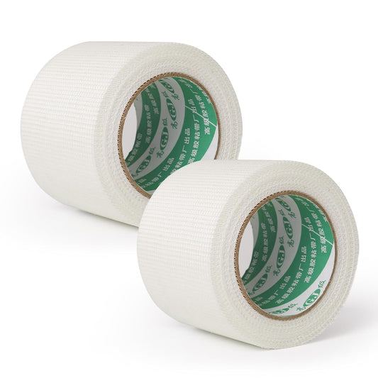 2 Rolls Drywall Repair Joint Tape, 2 Inch x 164FT, Self-Adhesive Drywall Mesh Patch for Crack Repair (2)