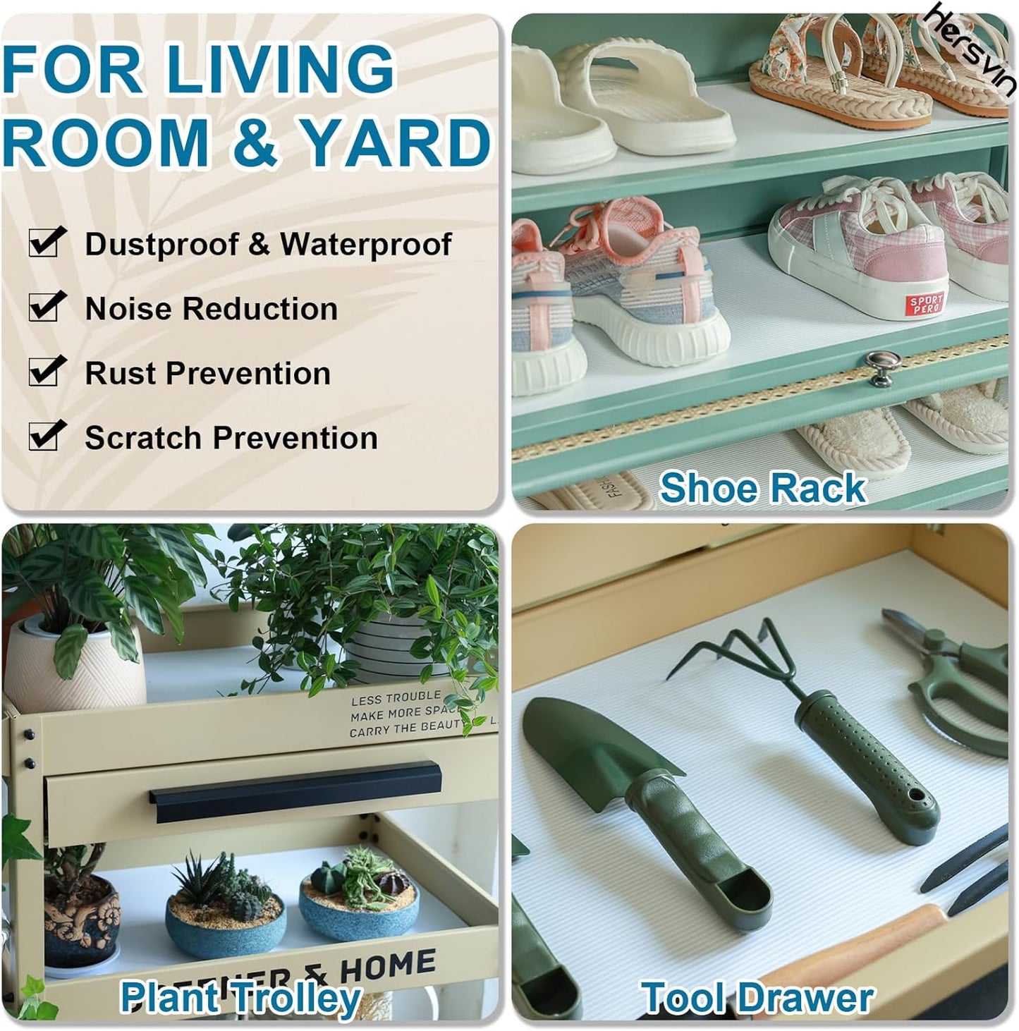 Shelf Liners 24 in x 20 ft EVA Drawer Mats, Non-Adhesive Cupboard Protector, Kitchen Cabinet Lining Fridge Liner (White Stripe, 61x610cm)