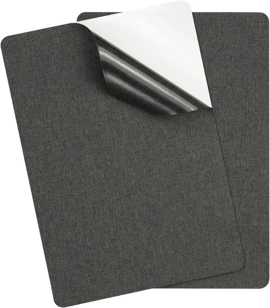 PATIKIL 8x11 Inch Linen Repair Patches, 2Pcs Self-Adhesive Fabric Patch for Sofas Tote Bags Furniture Car Seats Clothes Tents, Gray