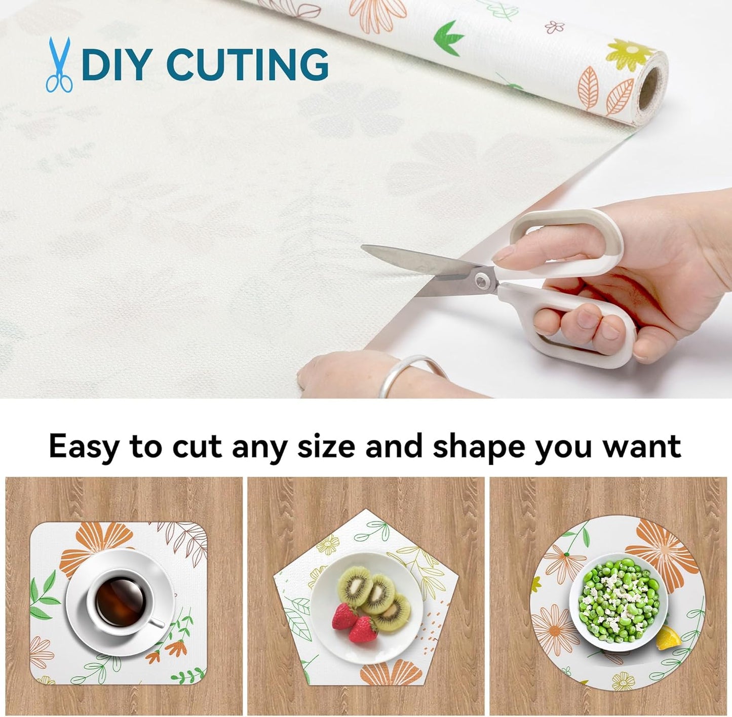 Bulk Shelf Liner 12in by 60 in Cupboard Liner Shelving Paper for Cabinets and Drawers Pantry Shelf Liners for Kitchen Cabinets Non-Adhesive