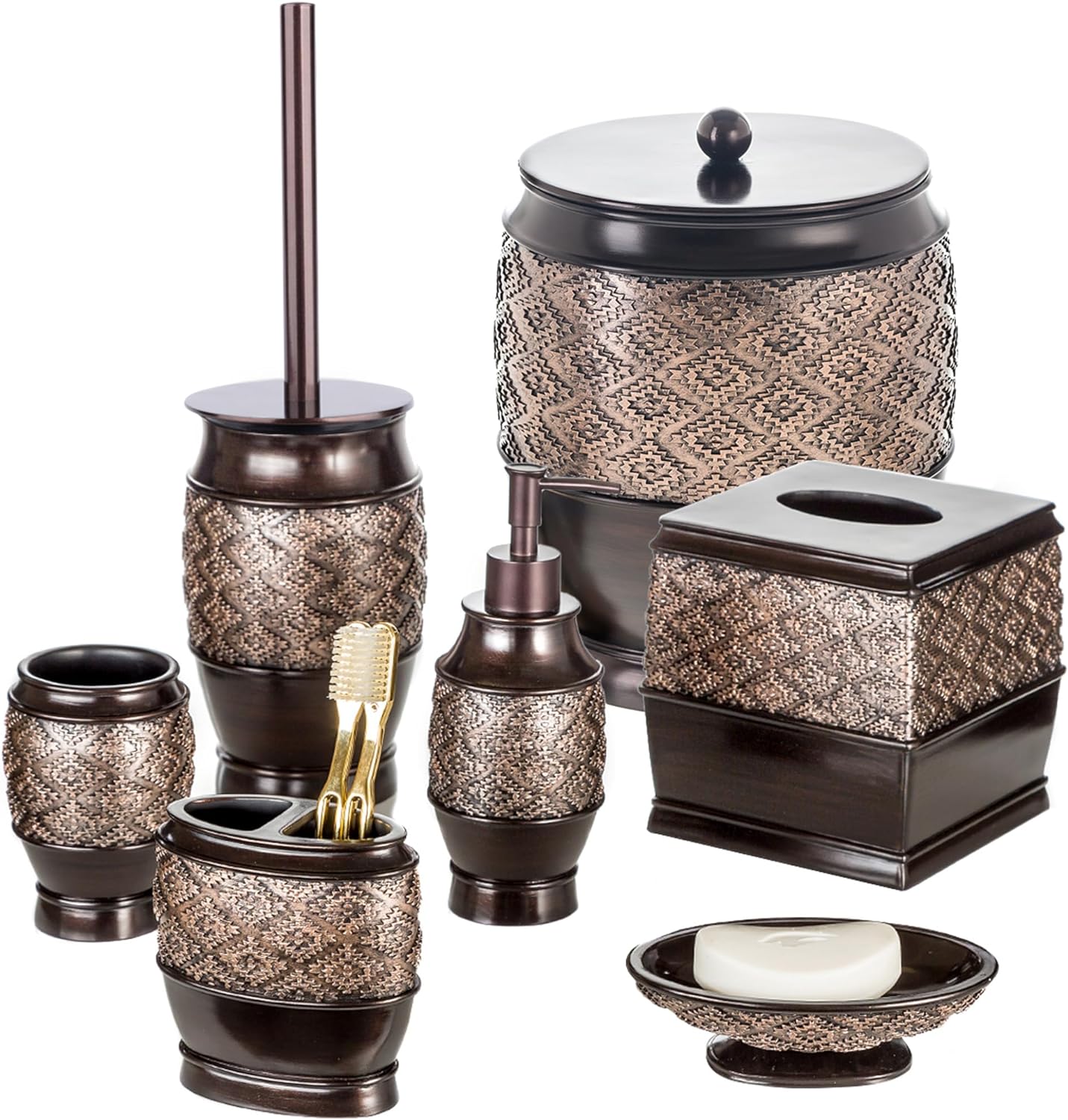 Creative Scents Dublin Brown Toilet Brush Set - Toilet Bowl Cleaner Brush and Holder - Decorative Toilet Bowl Scrubber - Space Saving Designed Toilet Bowl Cleaner