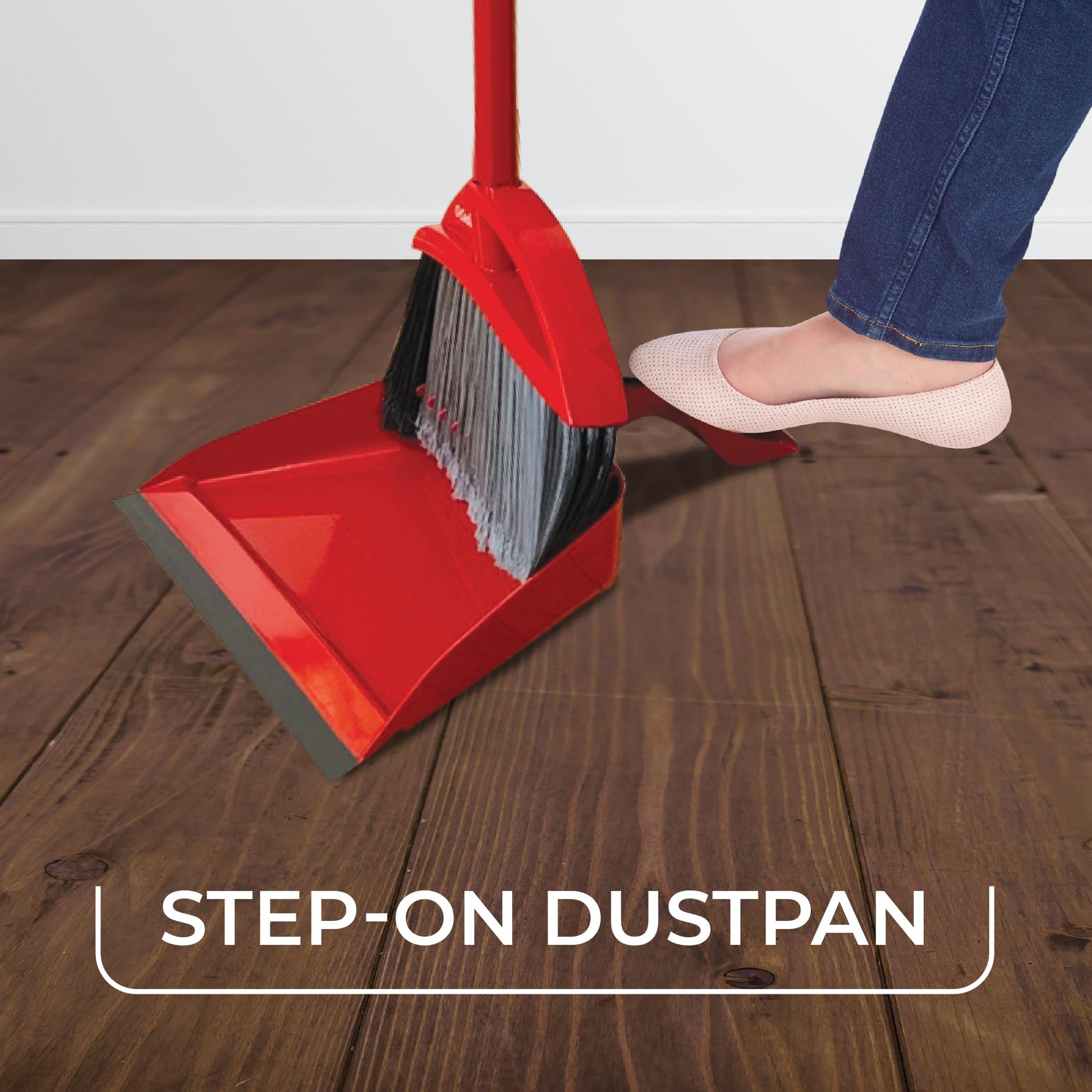 O-Cedar Pet Pro Broom with Step-On Dustpan | Remove 99% with One Sweep | Removes 3 Times More Pet