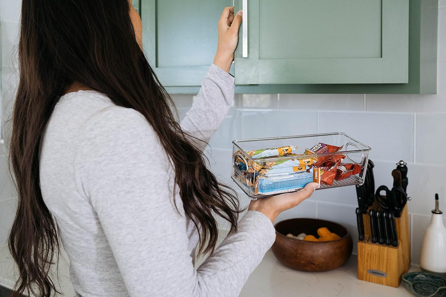 ClearSpace Plastic Pantry Organization and Food Storage Bin – Great Kitchen Organization and Kitchen Storage – Fridge Organizer Bins– 8 Pack