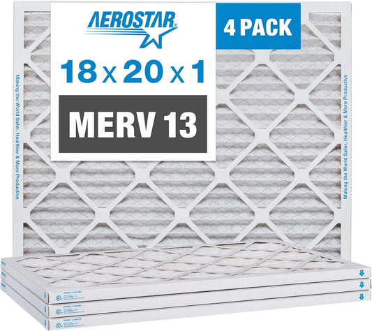 Aerostar 14x16x1 MERV 8-6 Count - High Efficiency Pleated HVAC, Furnace & Air Conditioner Filters