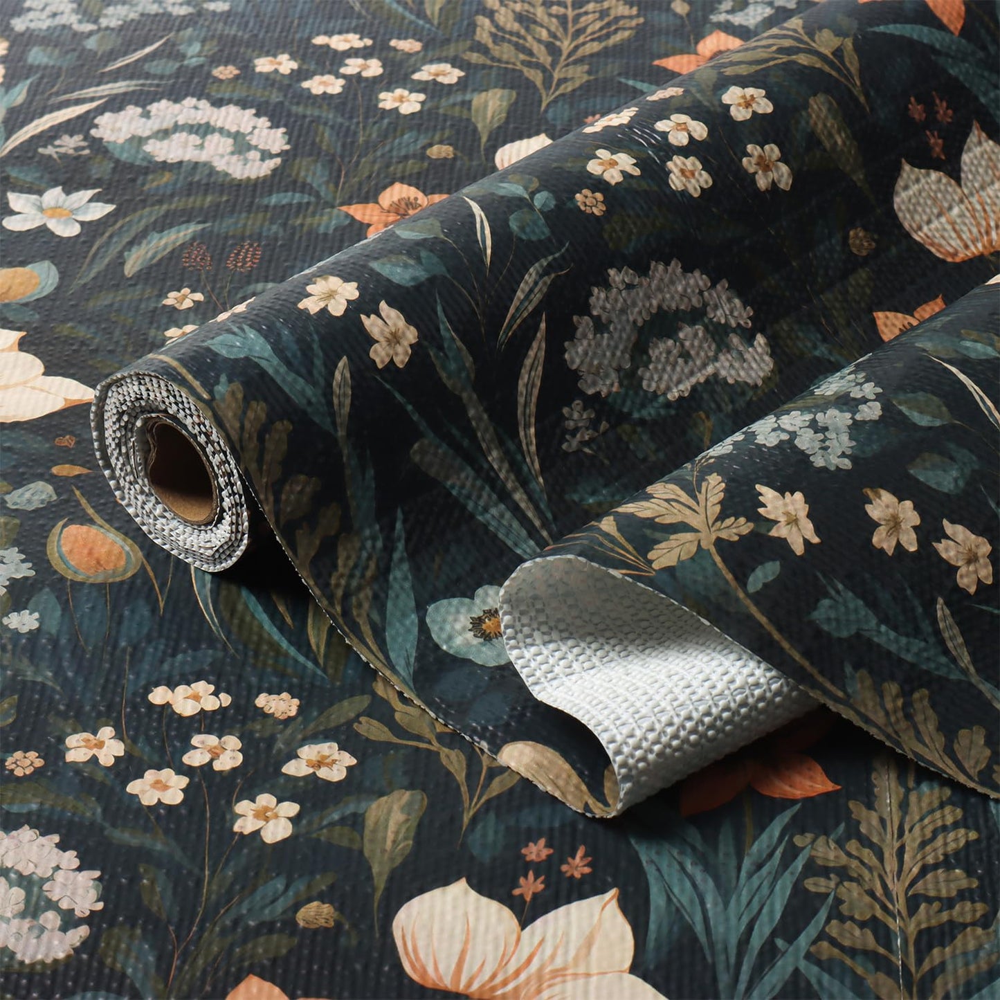 Amiitay Vintage Floral Drawer Liner, Non-Adhesive and Strong Non-Slip