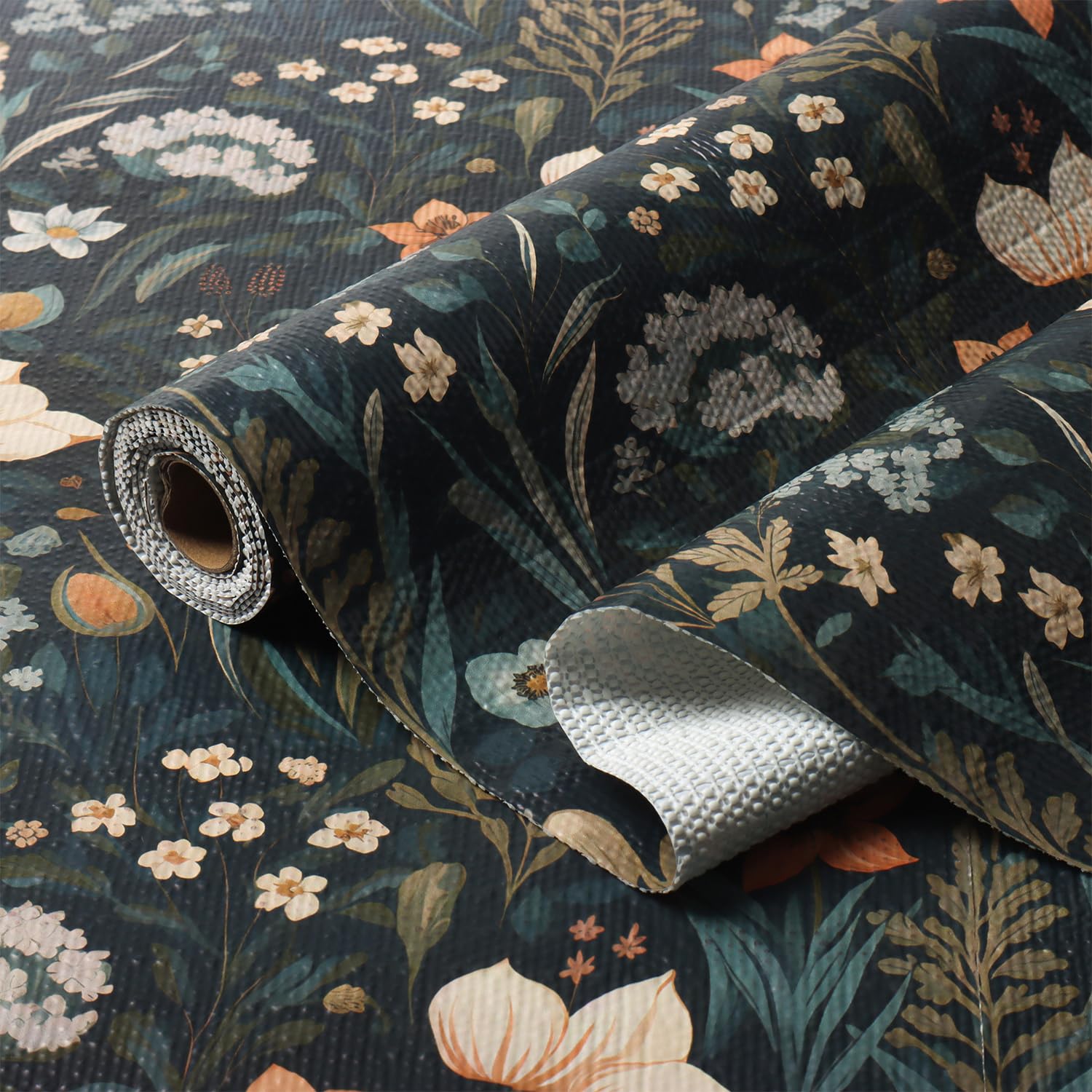 Amiitay Vintage Floral Drawer Liner, Non-Adhesive and Strong Non-Slip