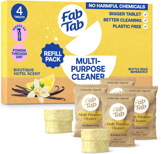 Multi-Surface Cleaning Spray Refill - All-Purpose Cleaner Spray- Natural Cleaning Products - Plant-Based - No Harsh Chemicals - Citrus Scent- Makes 4x 16.09 fl oz bottles (Bottle Not Included)