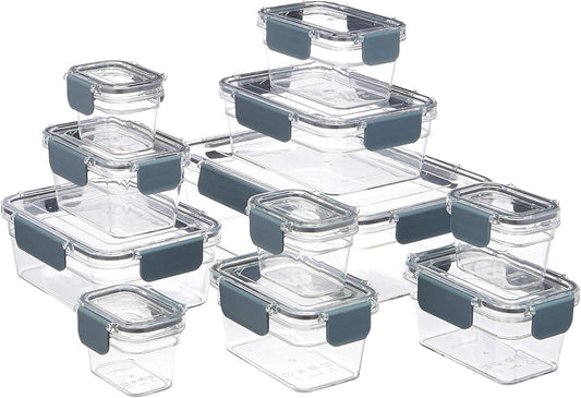 Amazon Basics Tritan Plastic Food Storage Containers - Tritan Plastic Locking, Air Tight, 11