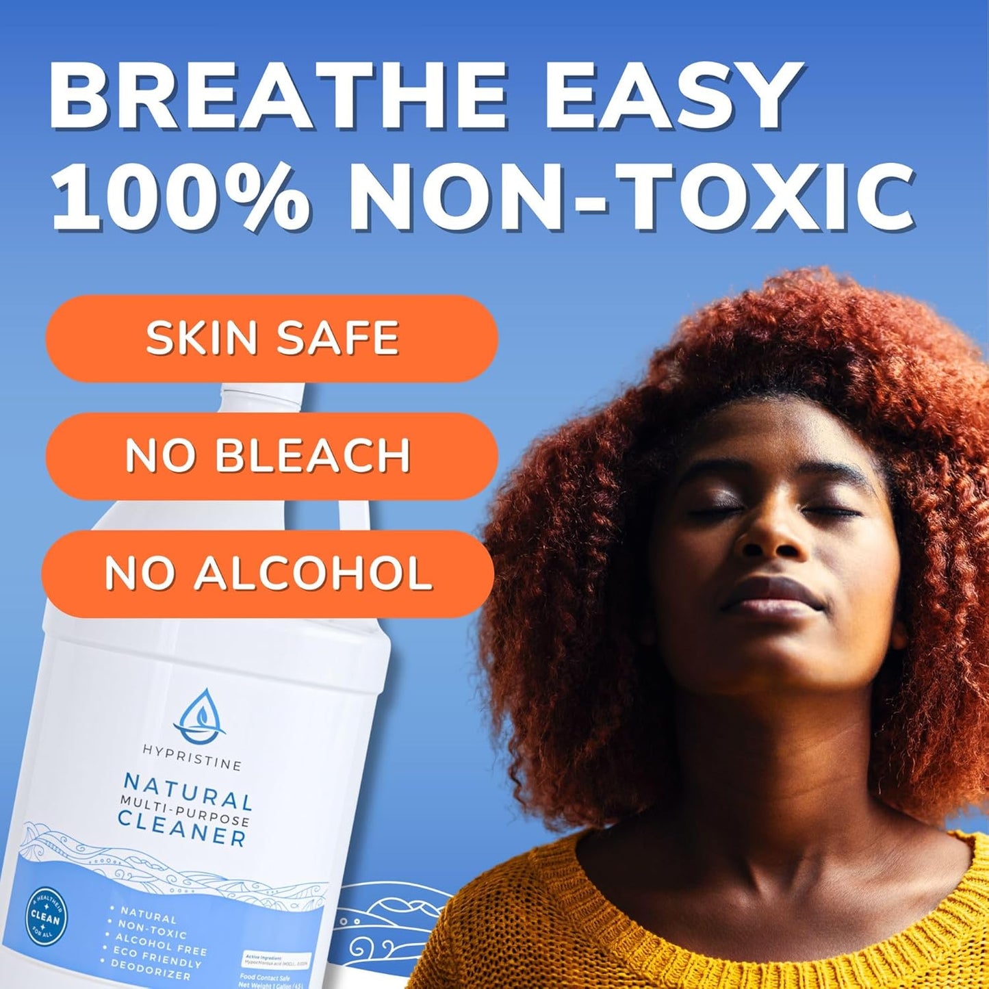 PURE Hypochlorous Acid Spray, Multi-Purpose Cleaner, Superior Shelf Life, 0% Bleach, 0% Alcohol, Food Contact Safe, Eliminate Non-Living Allergens, Remove Pet Odor, Clean Any Surface