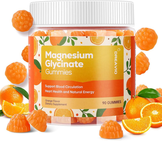 90 Count Magnesium Glycinate Gummies 400mg w/Ashwagandha Supplement - Sugar Free Zinc Magnesium