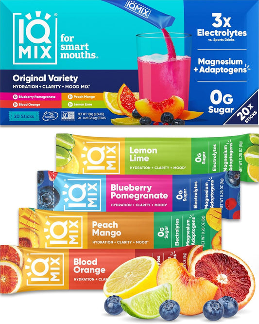 IQMIX Hydration Electrolyte Powder – 4-in-1 Formula for Hydration, Mental Clarity, Mood and