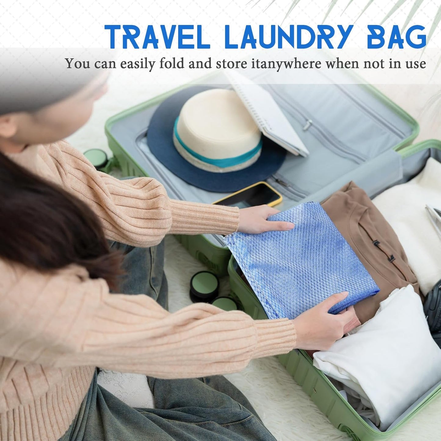 6 Pack 24 x 36 Inches Colorful Mesh Laundry Bag with Handles Machine Washable Secure Drawstring Closure Large Sturdy Mesh Net Laundry for College Travel Dorm Laundromat