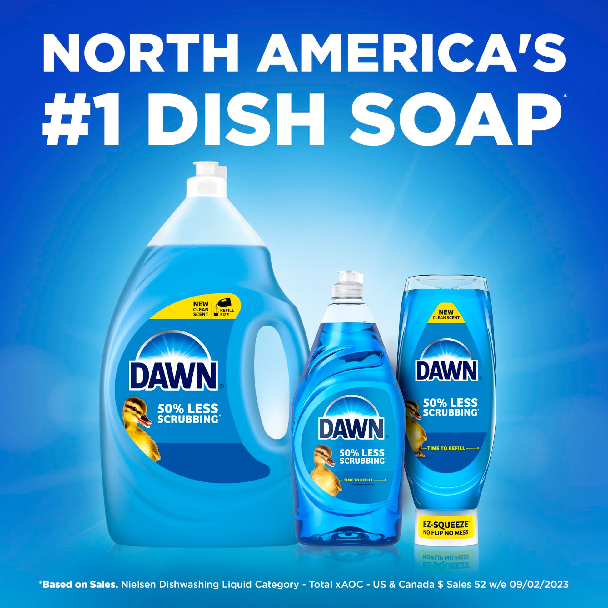 Dawn Ultra EZ-Squeeze Dish Soap Liquid, Dishwashing Liquid, Grease Removal, Upside Down Bottle
