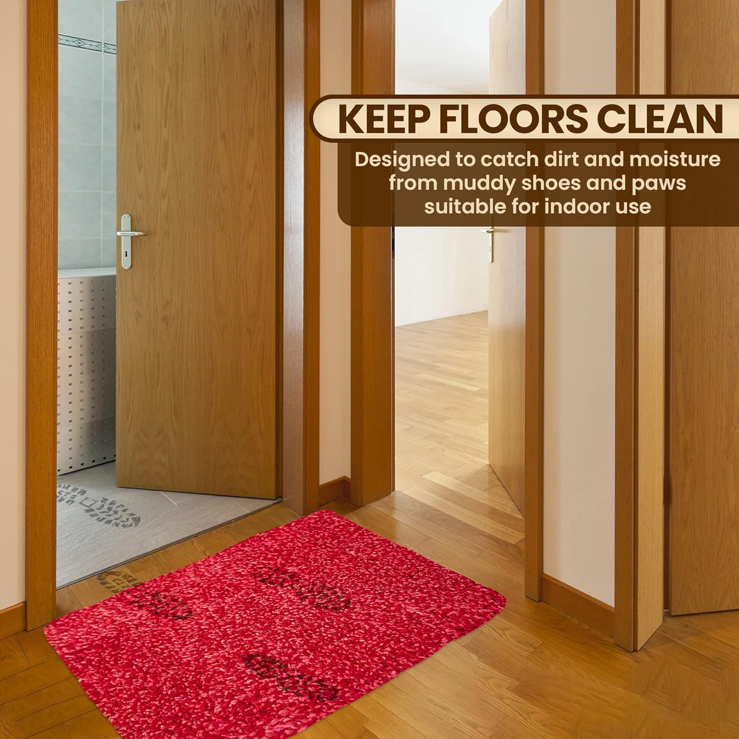 Premium Microfiber Indoor Door Mat – 36"x72" Washable Entry Mat, Non-Slip, Waterproof Backing, Super Absorbent, Low Profile Entryway Doormat for Indoor Entrance