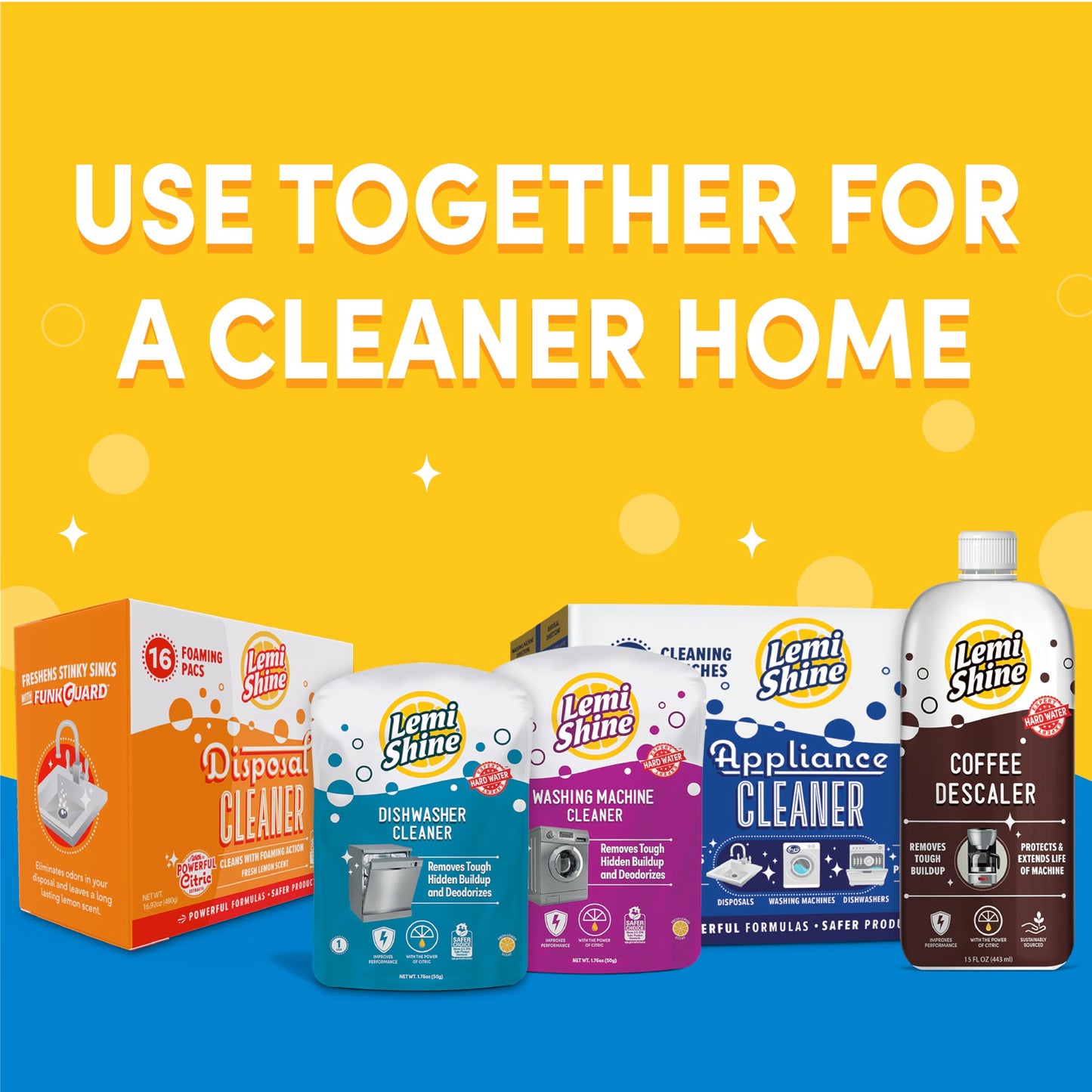 Lemi Shine Natural Foaming Garbage Disposal Cleaner - 16.92oz (16 Pack)