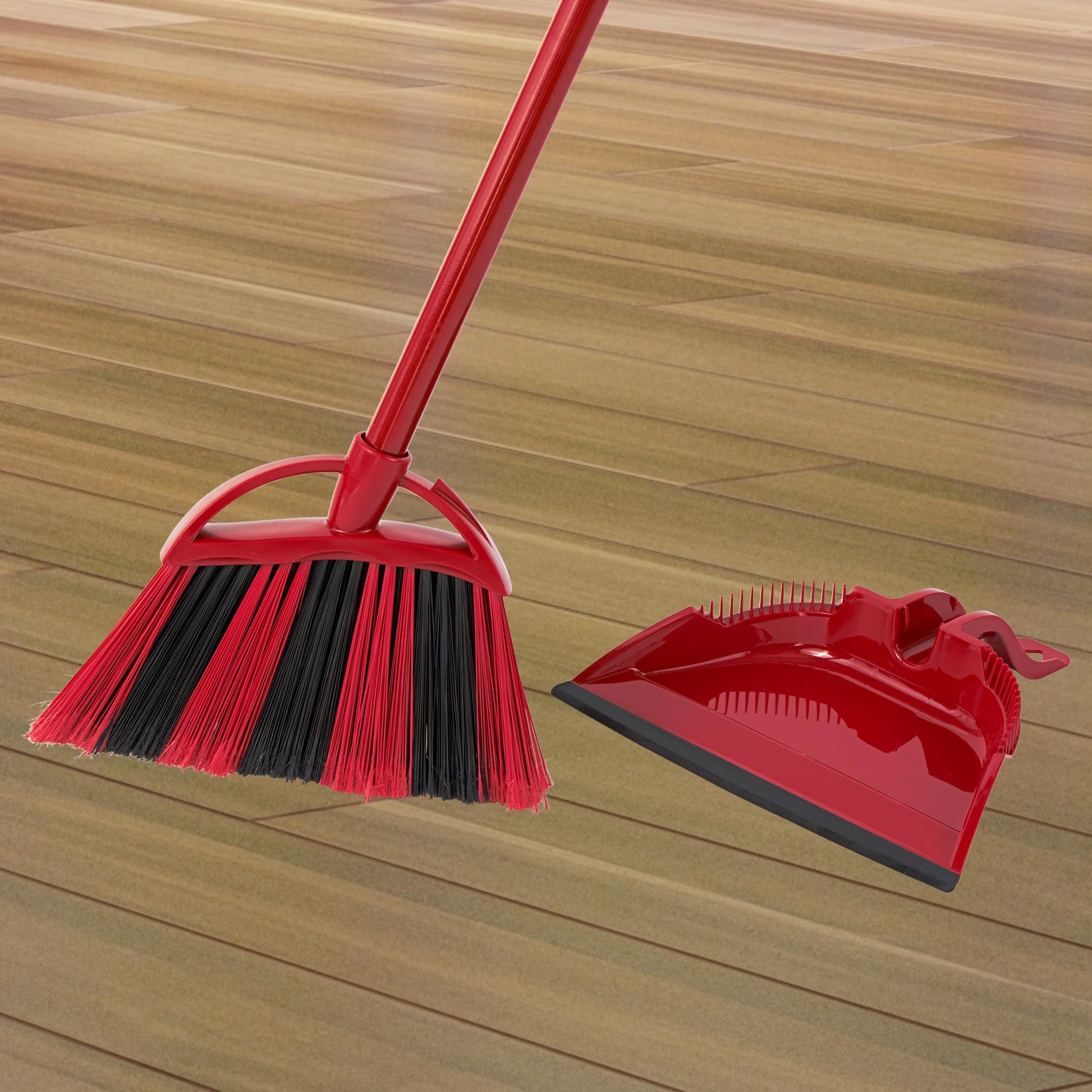 O-Cedar One Sweep Broom & Step-On Dustpan Set | Patented Wave Bristles Remove Over 99% of Dirt in