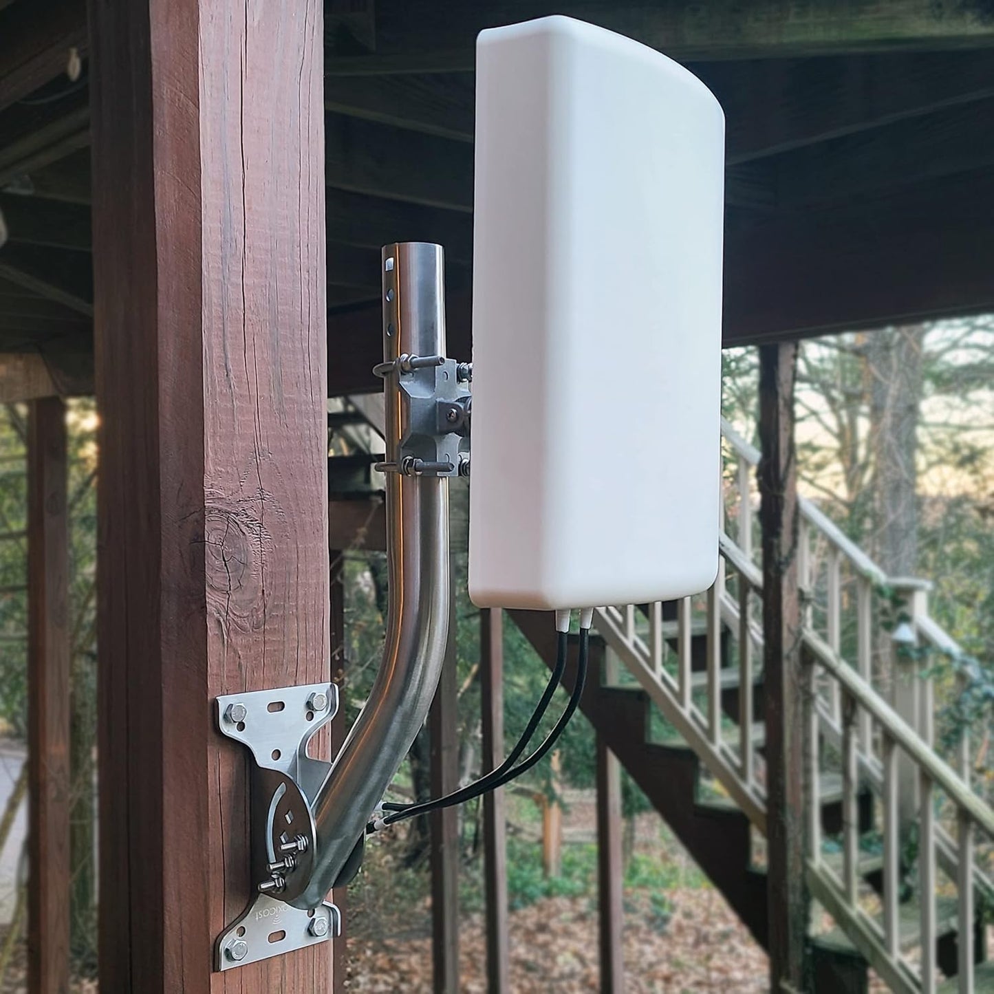 Proxicast Pro-Grade J-Max 100% Solid Rustproof Aluminum Antenna Mount - Universal Outdoor Adjustable Pivot/Lock Bracket & J-Pipe Mast (1.5" x 36" Pole) for Wall, Eave or Roof Mounting (ANT-800-JP2-XL)