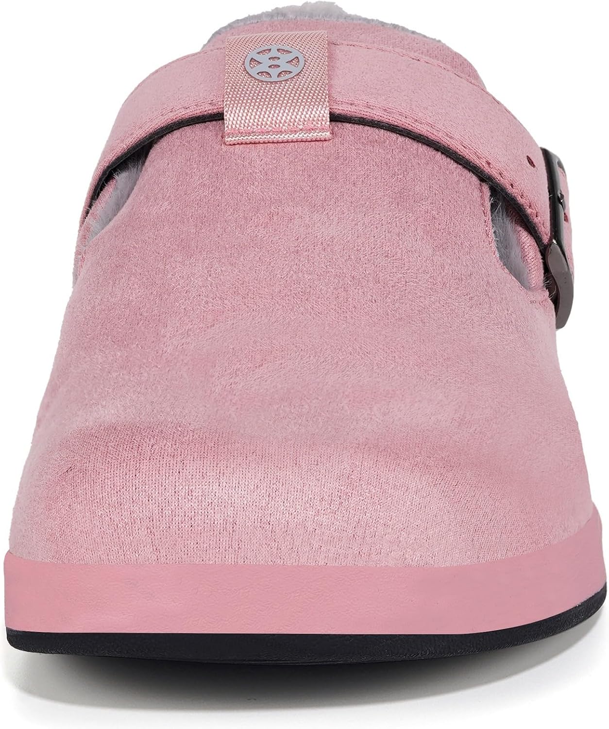 Fur Lined Clogs for Women Men Suede Winter Slippers Arch Support Slip on Mules Potato Shoes with Removable Cushion Footbed Warm Home House Shoes