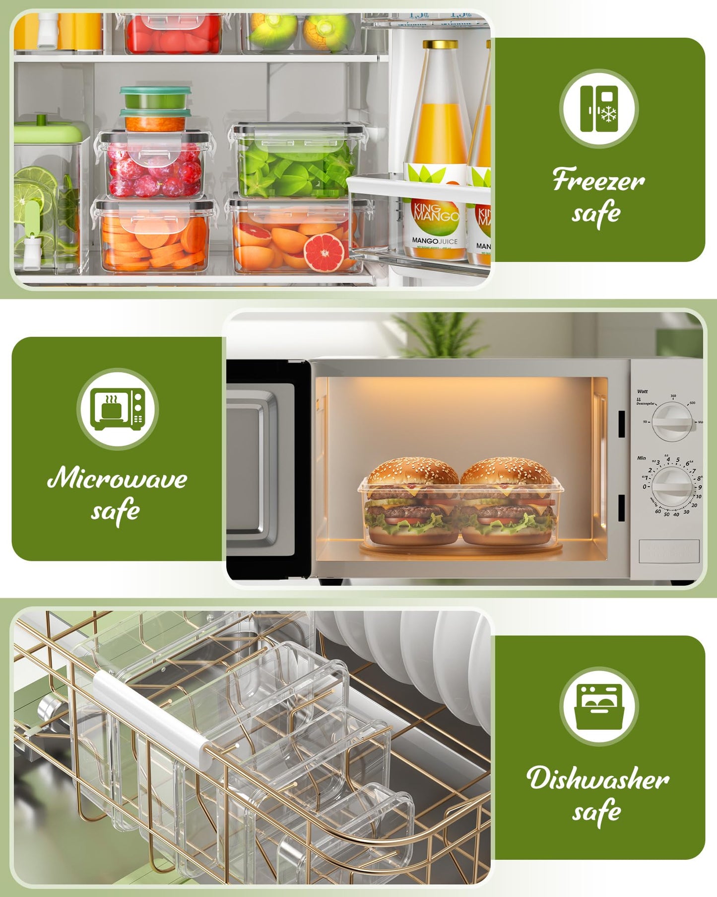 Canfanni 40 Piece Food Storage Containers with Lids, BPA-Free