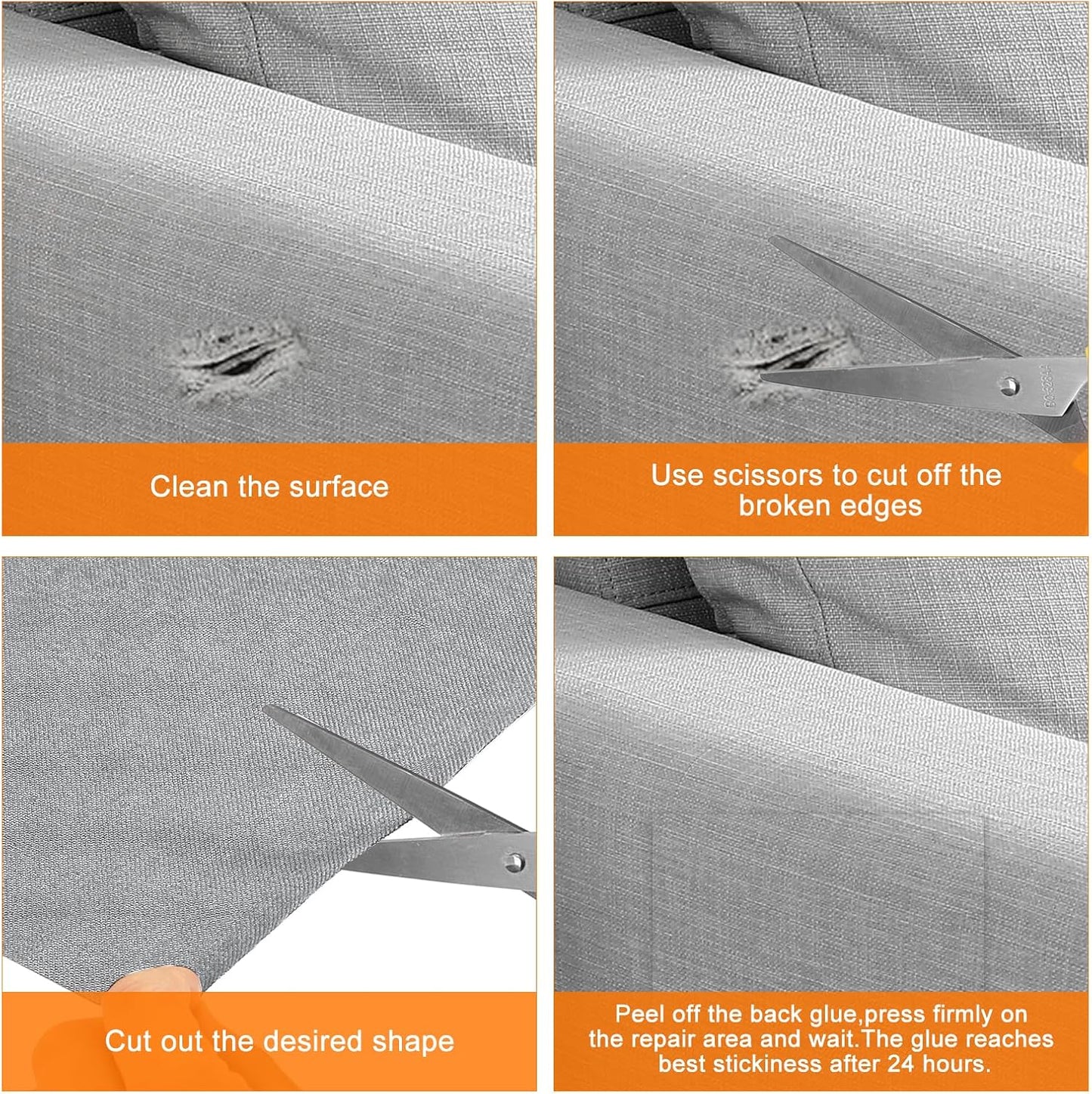 Repair Patches Repair Tape Self-Adhesive DIY Repair Patch Linen Gear Patch for Sofa, Furniture, Chair, Clothing,Tents,35x79 Inch,Light Brown