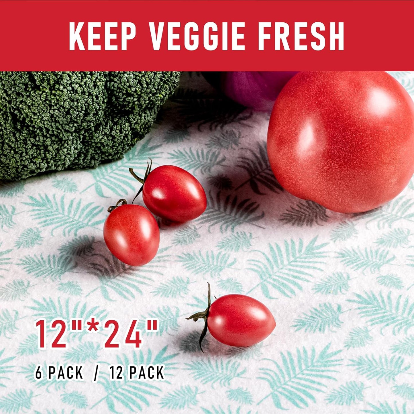 Cooyes Absorbent Refrigerator Liners, Non Slip Fridge Bin Liners and Mats Washable, Refrigerator Shelf Liner for Glass Shelves and Kitchen Cabinet Drawer, 12 Pack, 12" × 24"