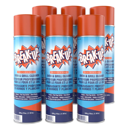Diversey Break-Up oven and grill cleaner, six 19 oz cans
