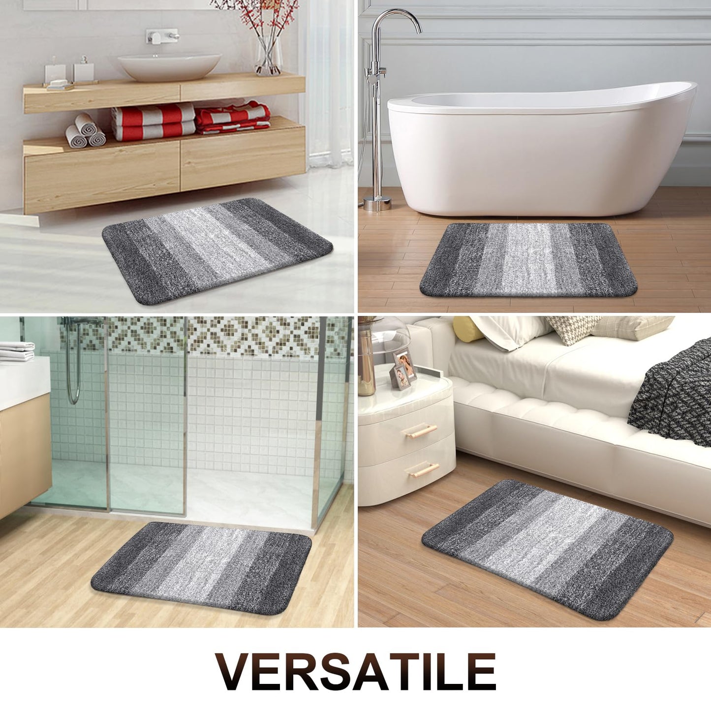OLANLY Bathroom Rugs Mat 30x20, Extra Soft Absorbent Microfiber Bath Rugs