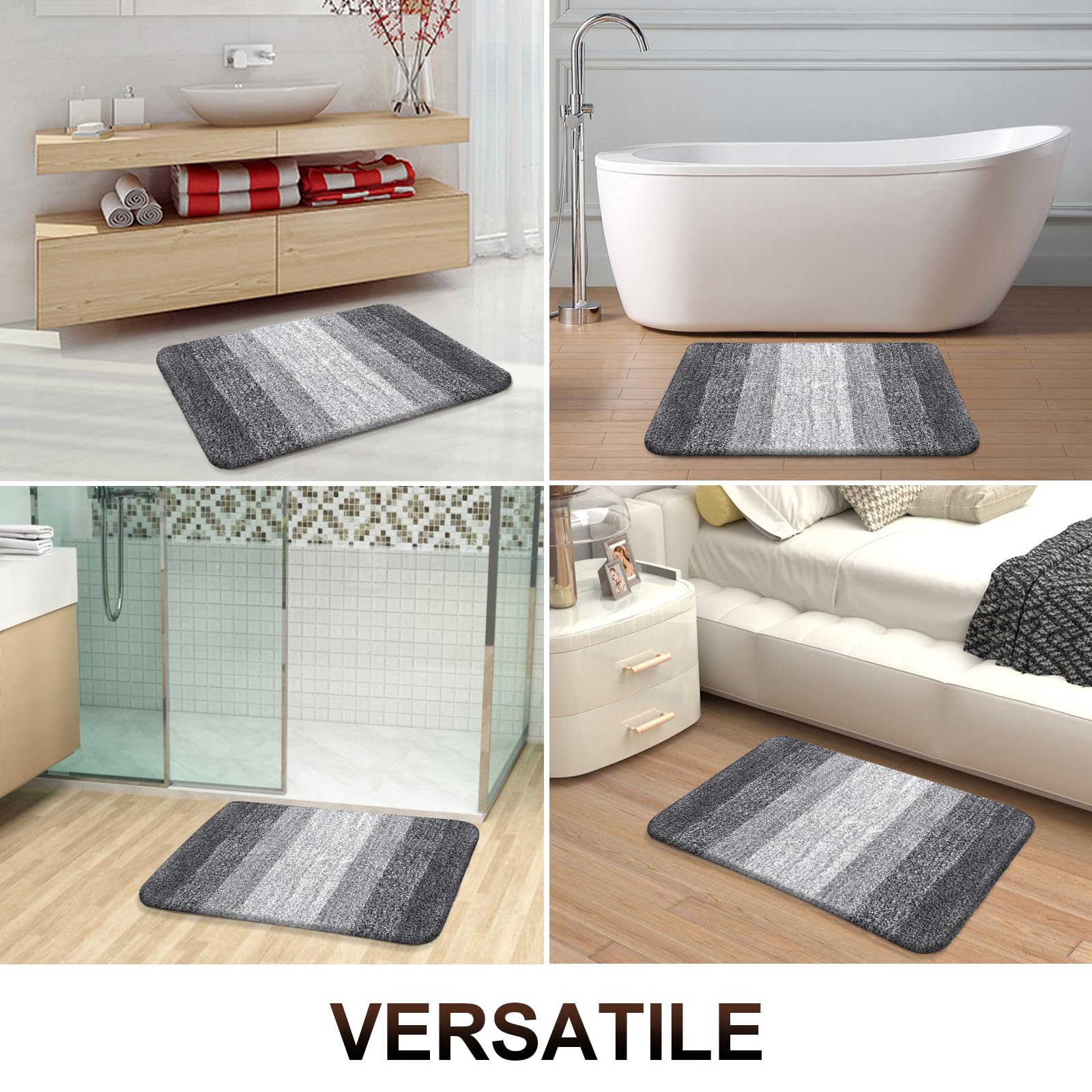 OLANLY Bathroom Rugs Mat 30x20, Extra Soft Absorbent Microfiber Bath Rugs