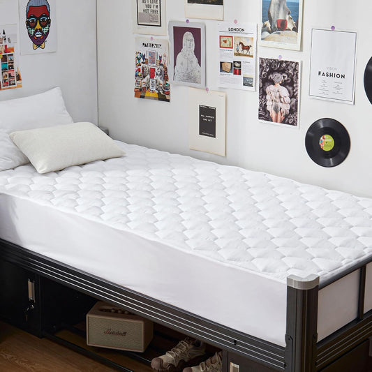 GRT Twin XL Mattress Protector Waterproof, 100% Waterproof Quilted Fitted Mattress Pad, Noiseless
