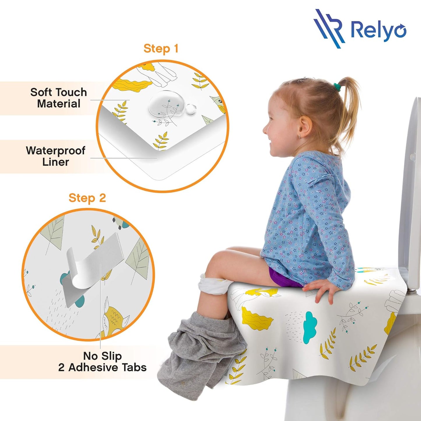 Toilet Seat Covers Disposable - 20 Pack - Waterproof, Ideal for Kids and Adults – Extra Large, Individually Wrapped for Travel, Toddlers Potty Training Public Restrooms (Owls, 20)