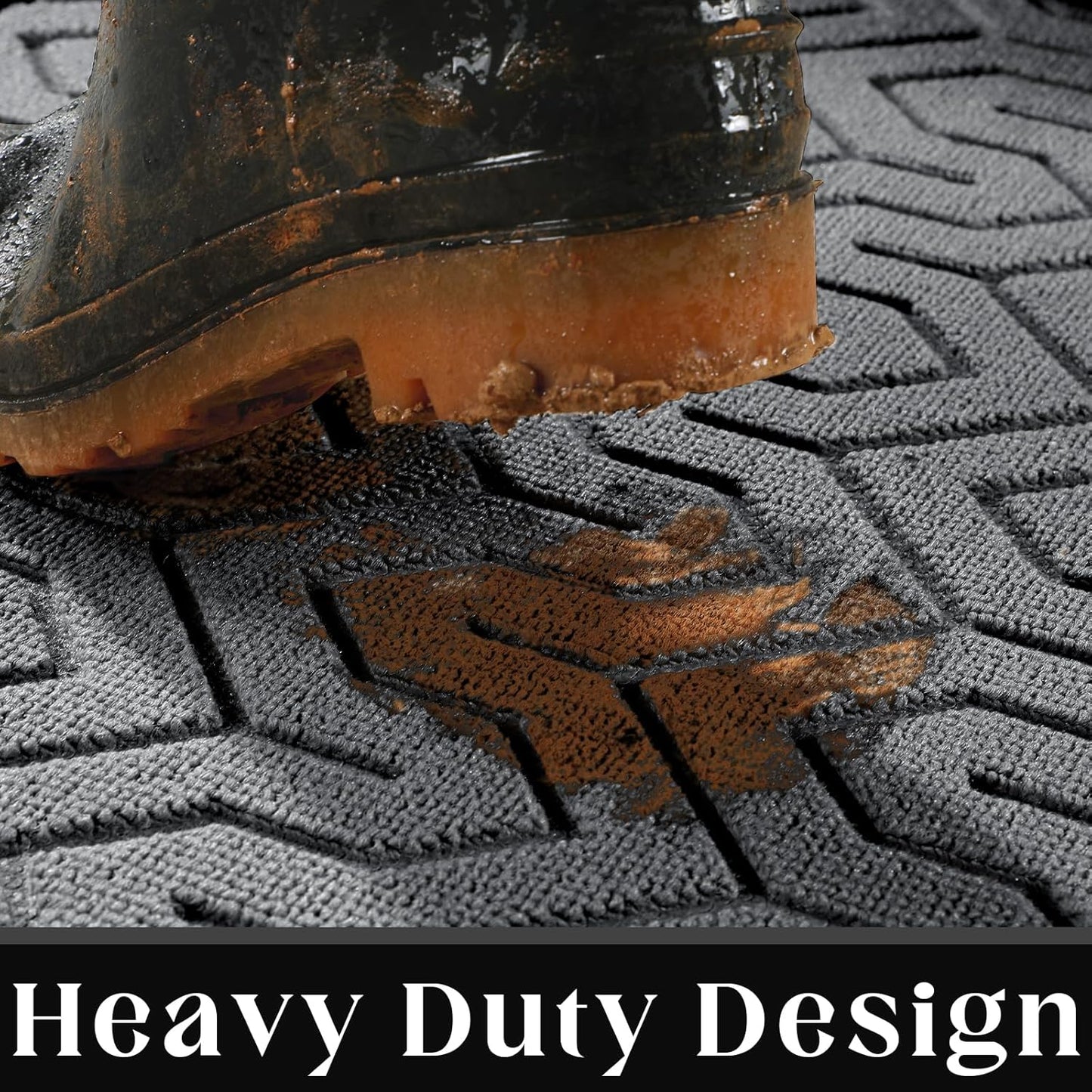 Yimobra Extra Large Door Mat Outside Entrance 60x32, Waterproof Heavy Duty Outdoor Mats for Front Door, Non Slip Rubber Entry Mat for Garage Patio, Easy Clean, Grey