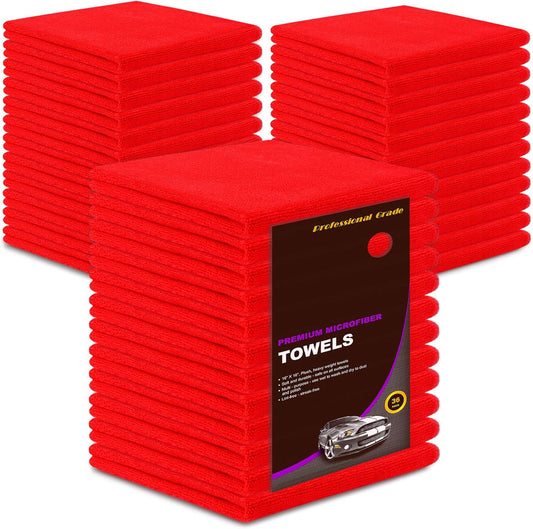 Microfiber Cleaning Towels, 3 Dozen Commercial and Household Bulk Pack, Ultra Soft Plush