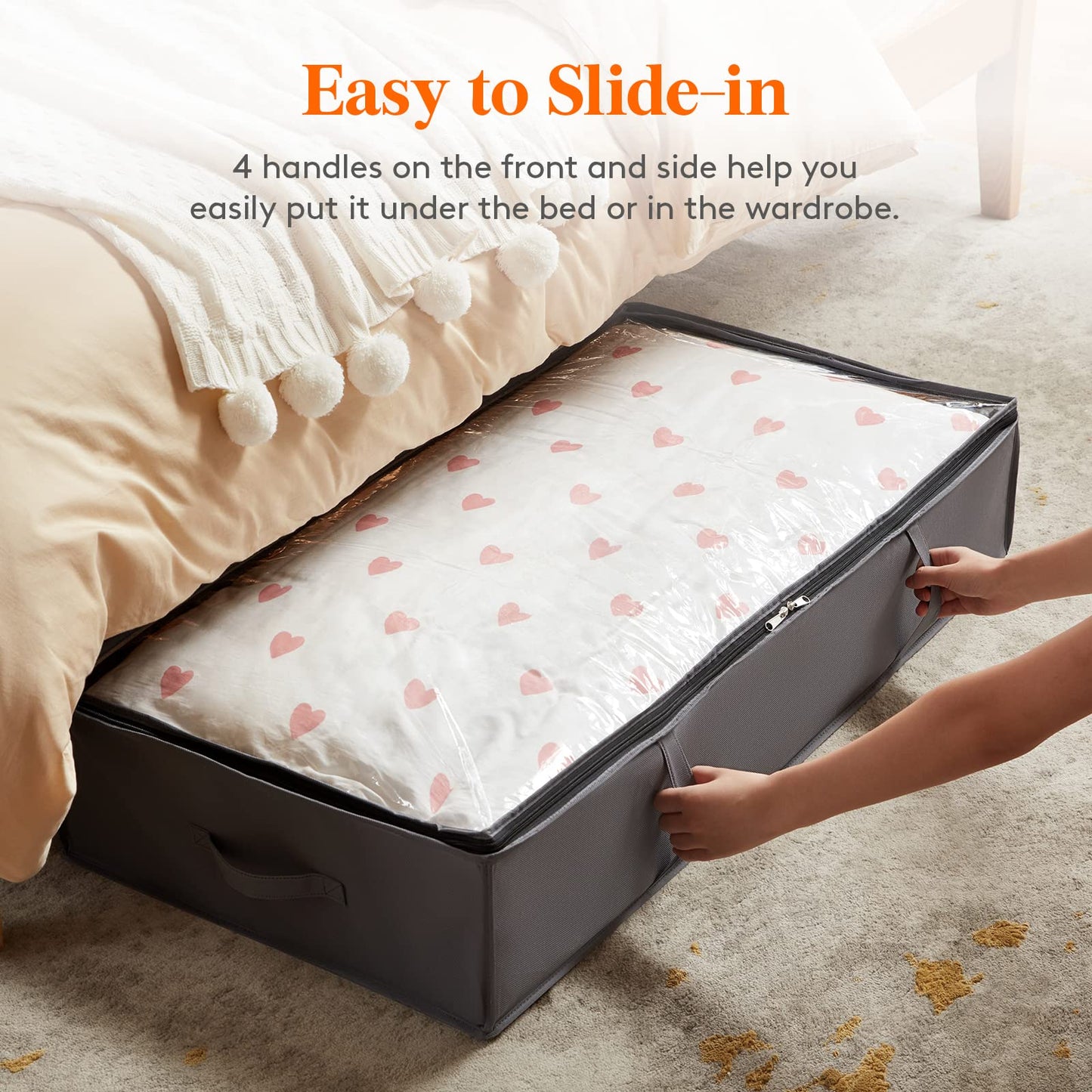 Lifewit 95L 4 Pack Under Bed Storage Containers, Large Capacity Blanket Storage Bags with